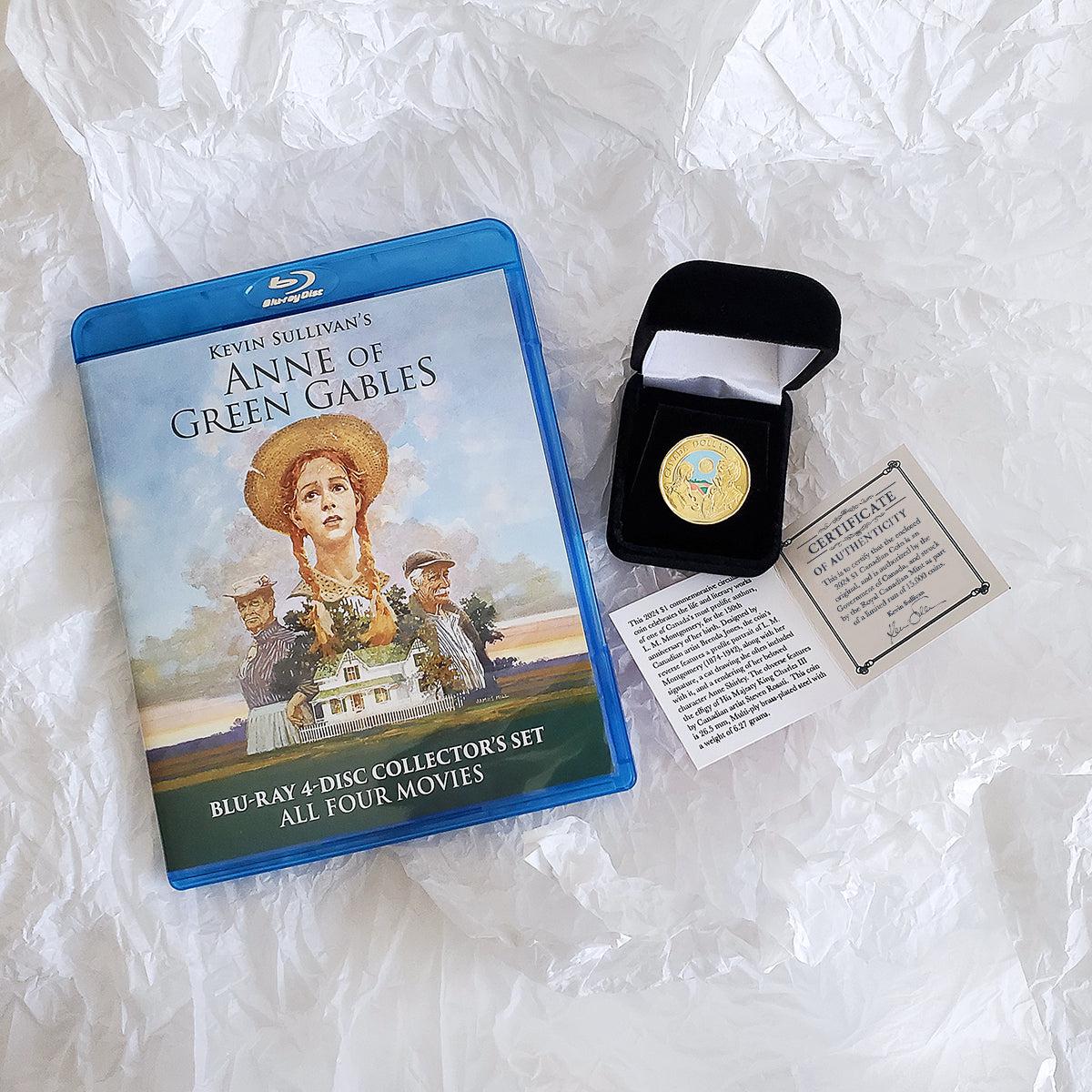 L.M. Montgomery Collector Coin (colorized) with Anne of Green Gables 4 Part Blu-ray 4K Restoration Set