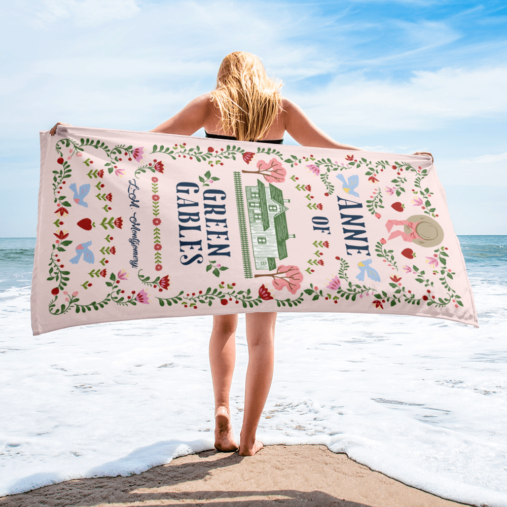 Anne of Green Gables Folk Art Beach Towel