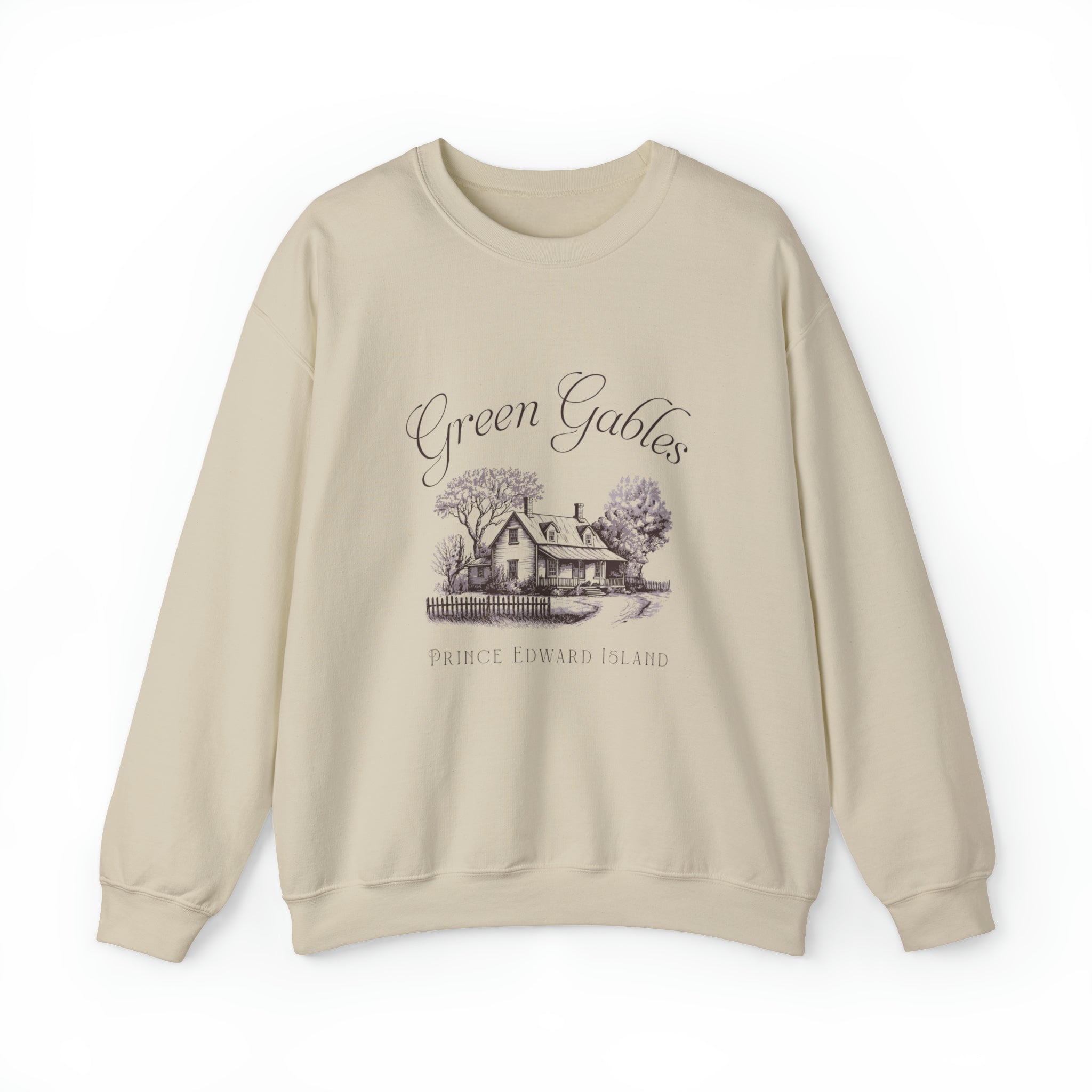Vintage Green Gables Illustration Sweatshirt Maroon / 2XL