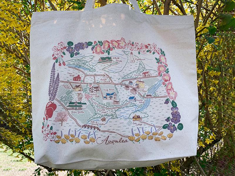 The "Avonlea" Illustrated Map Tote Bag