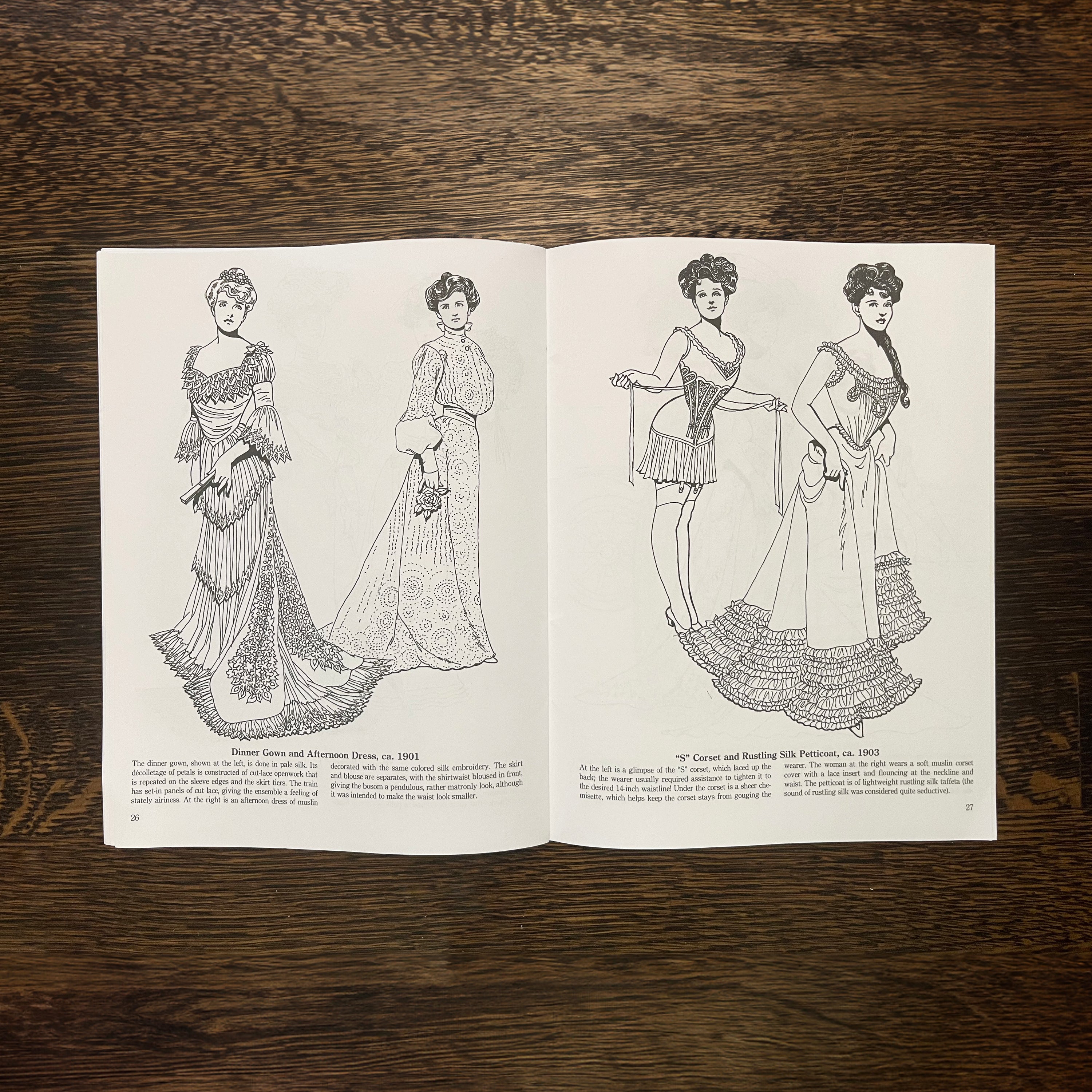 Late Victorian and Edwardian Fashions Coloring Book