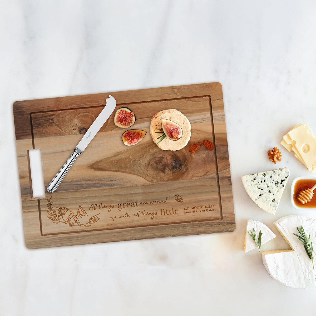 Engraved Cutting Board with "Anne of Green Gables" Quote