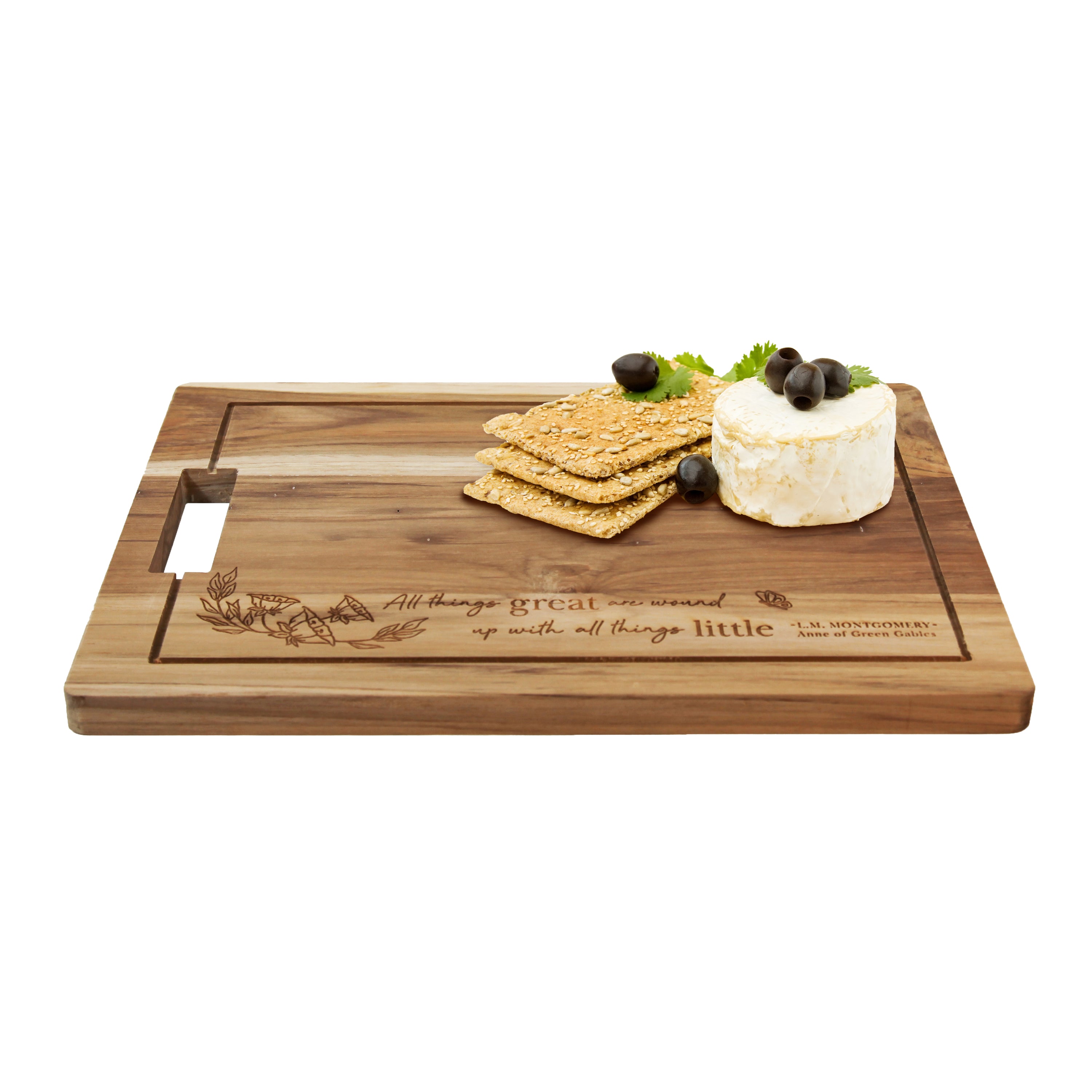 Engraved Cutting Board with "Anne of Green Gables" Quote