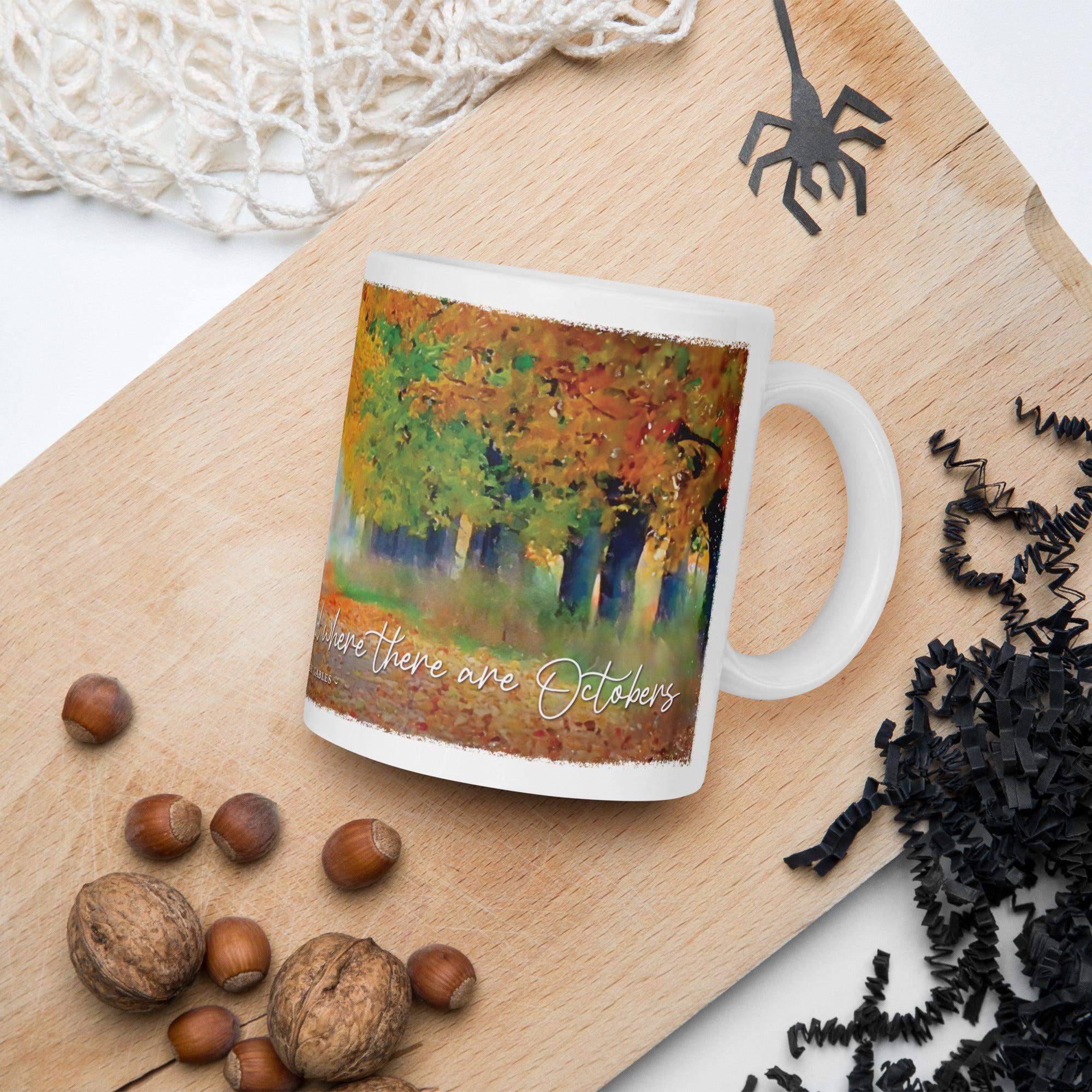 October Quote Watercolor Mug