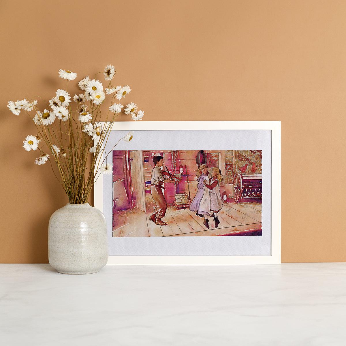 "Barn Dance" Limited Edition Illustrated Print on Watercolor Paper