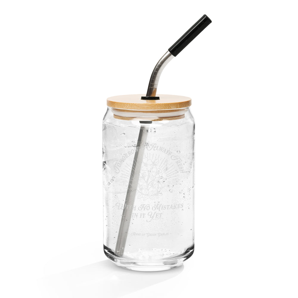 Tomorrow Is Always Fresh Engraved Glass Can Tumbler