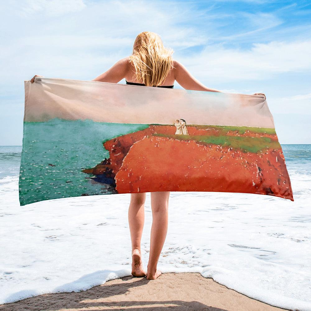 Anne & Diana Sunset Cliff Beach Towel