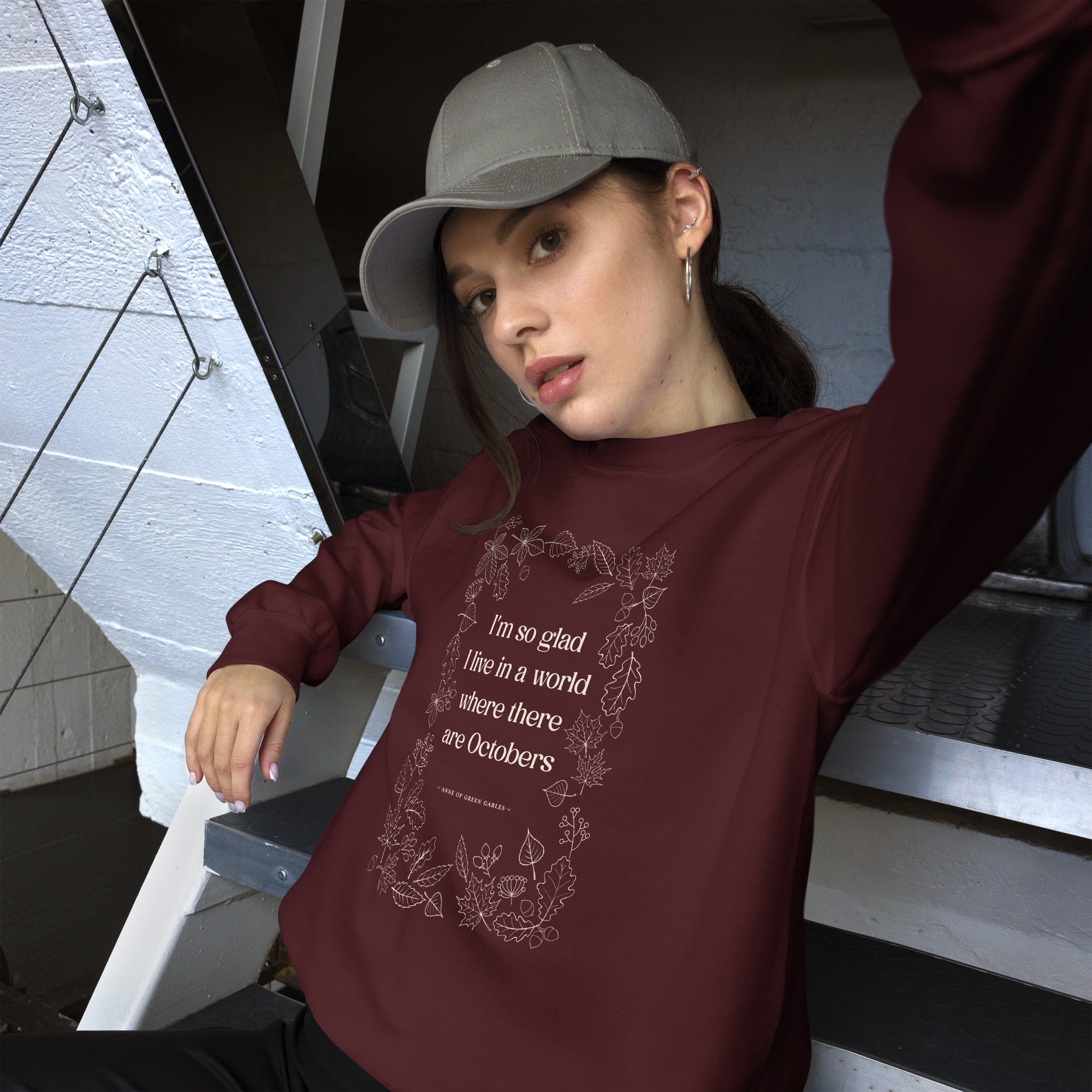 October Quote Crew Neck Sweatshirt