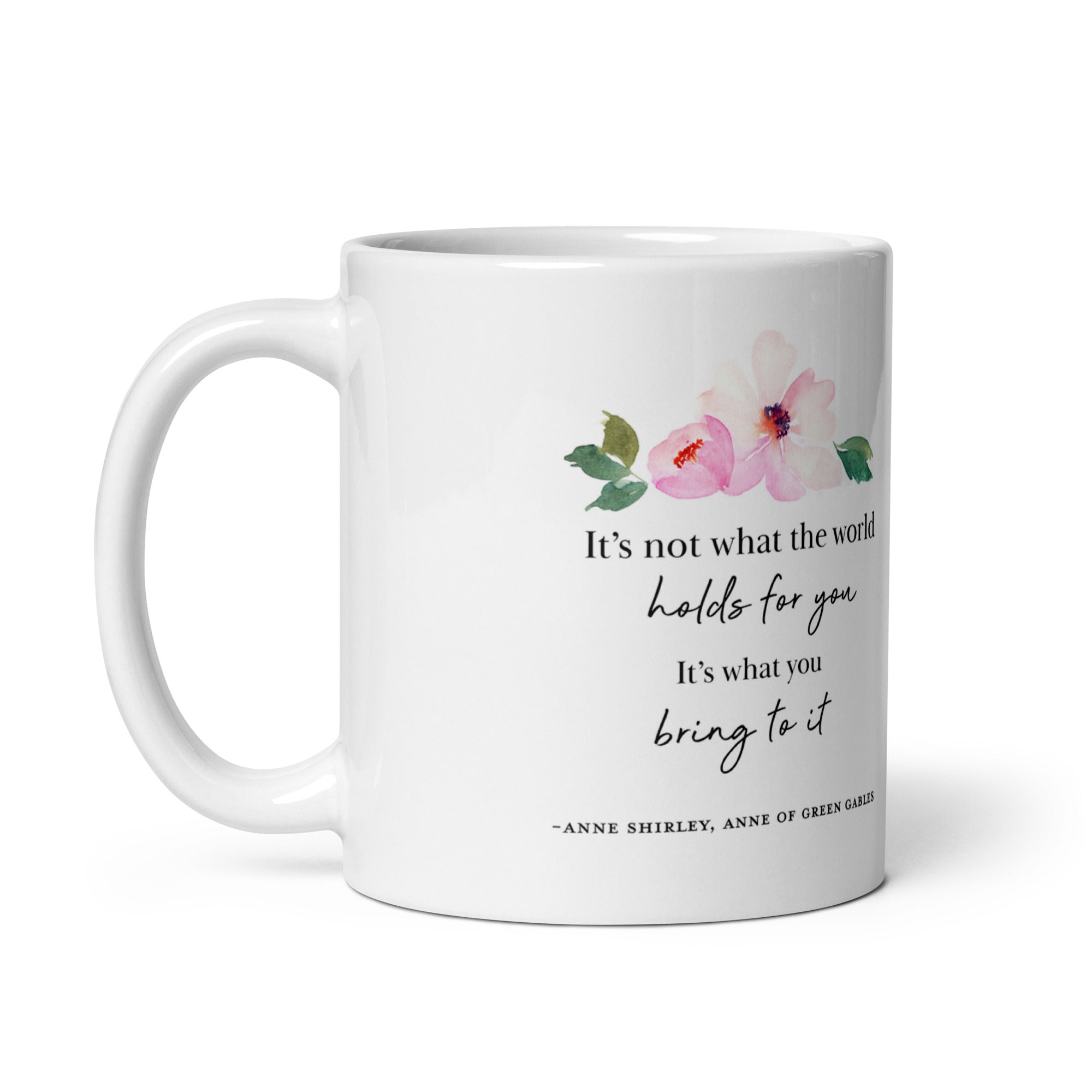 "What The World Holds" Quote Mug