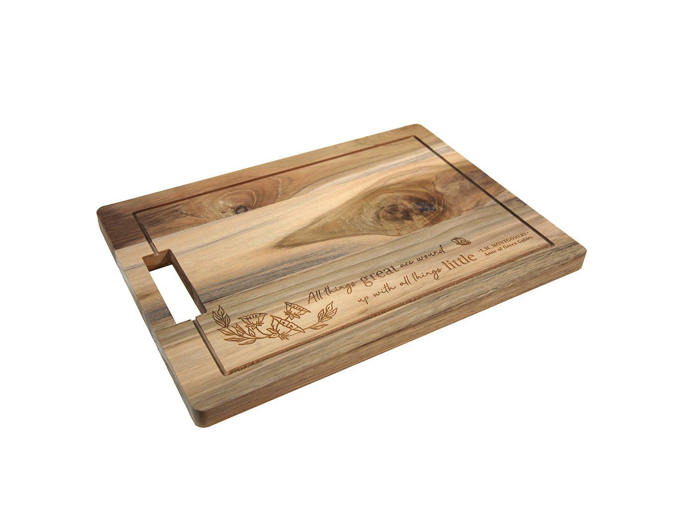 Engraved Cutting Board with "Anne of Green Gables" Quote