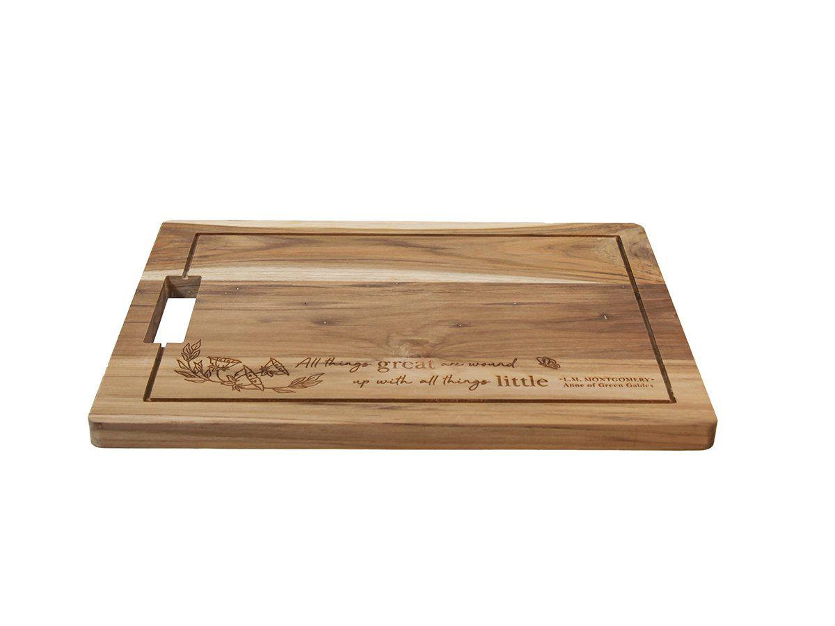 Engraved Cutting Board with "Anne of Green Gables" Quote