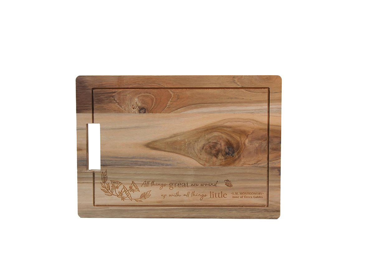 Engraved Cutting Board with "Anne of Green Gables" Quote