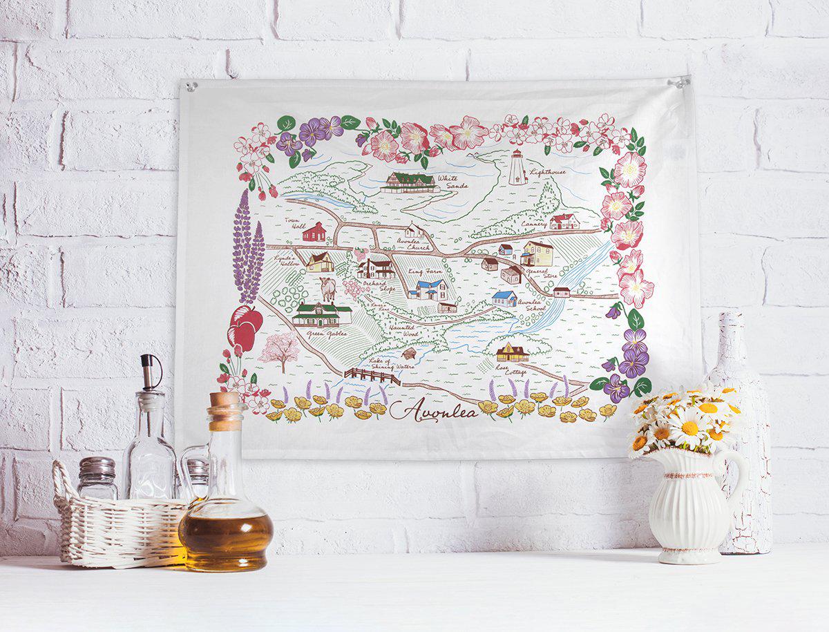 "Avonlea" Illustrated Tea Towel