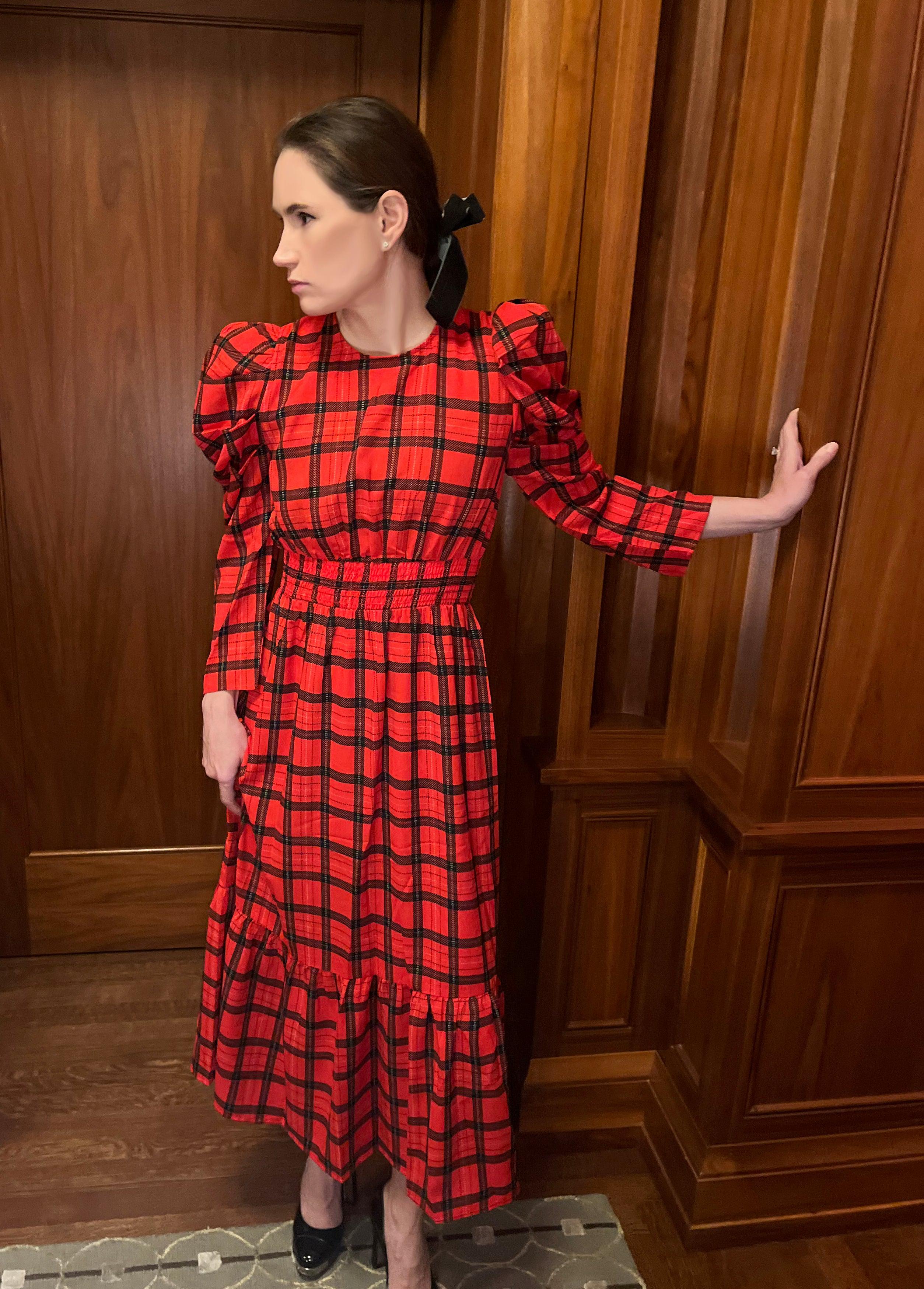 Shop at Sullivan Red Plaid Dress