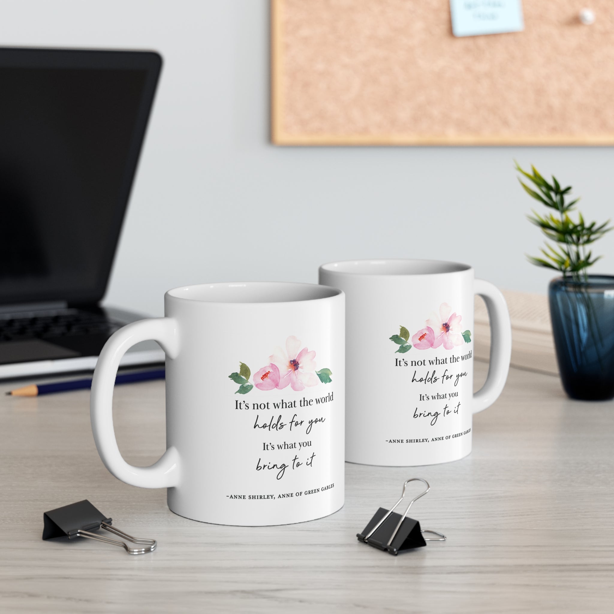 "What The World Holds" Quote Mug