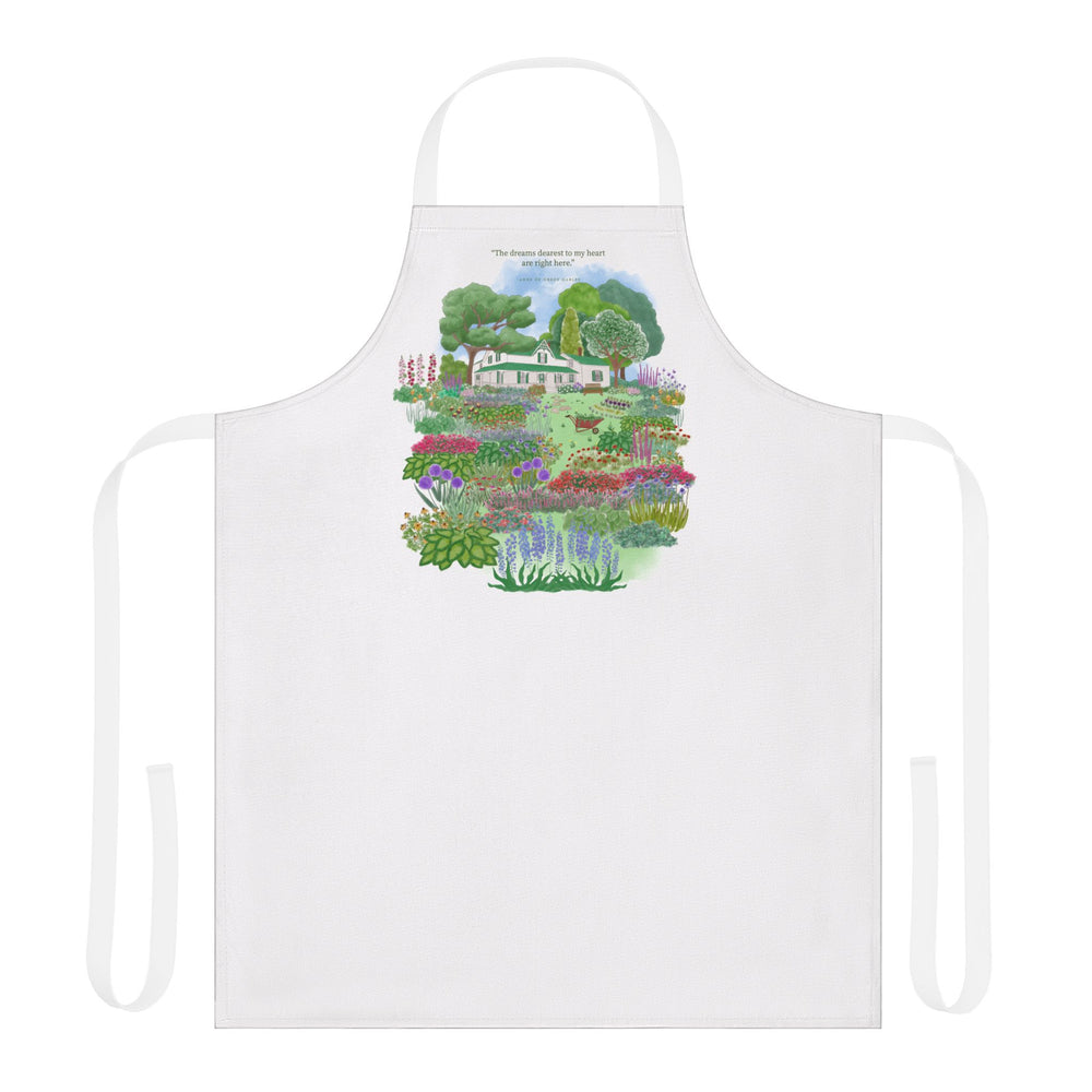 Green Gables Blooming Garden Apron - White