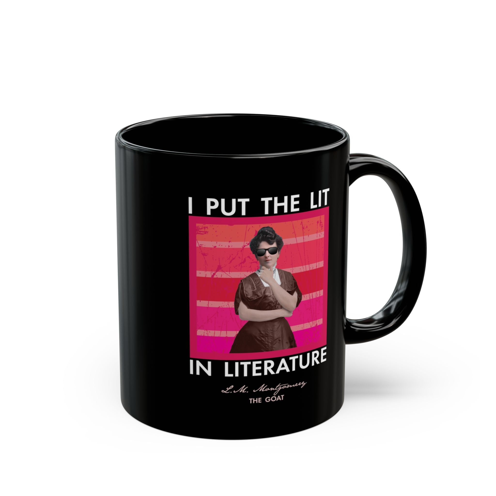 L. M. Montgomery Lit in Literature Black Mug