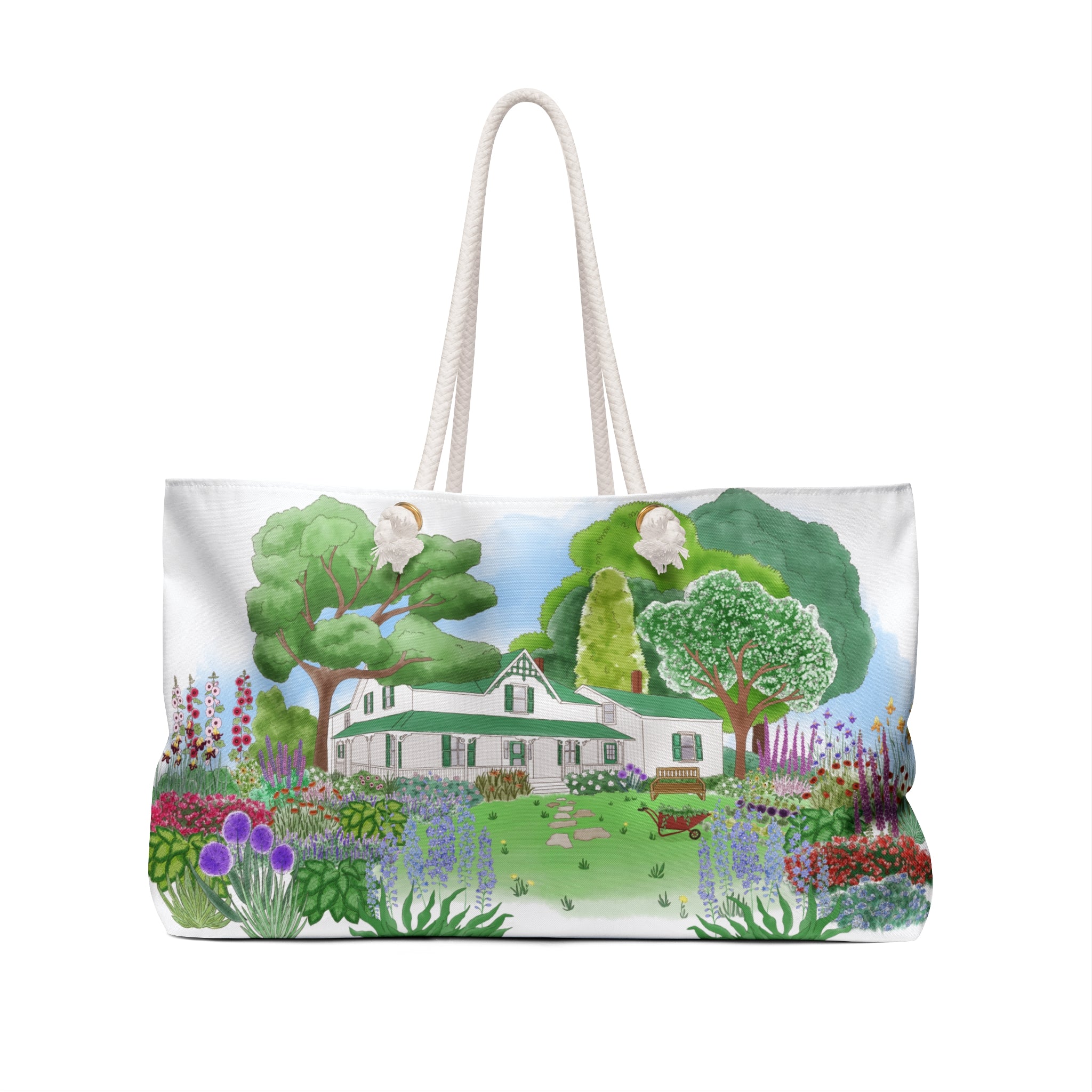 Green Gables Garden Oversized Tote Bag