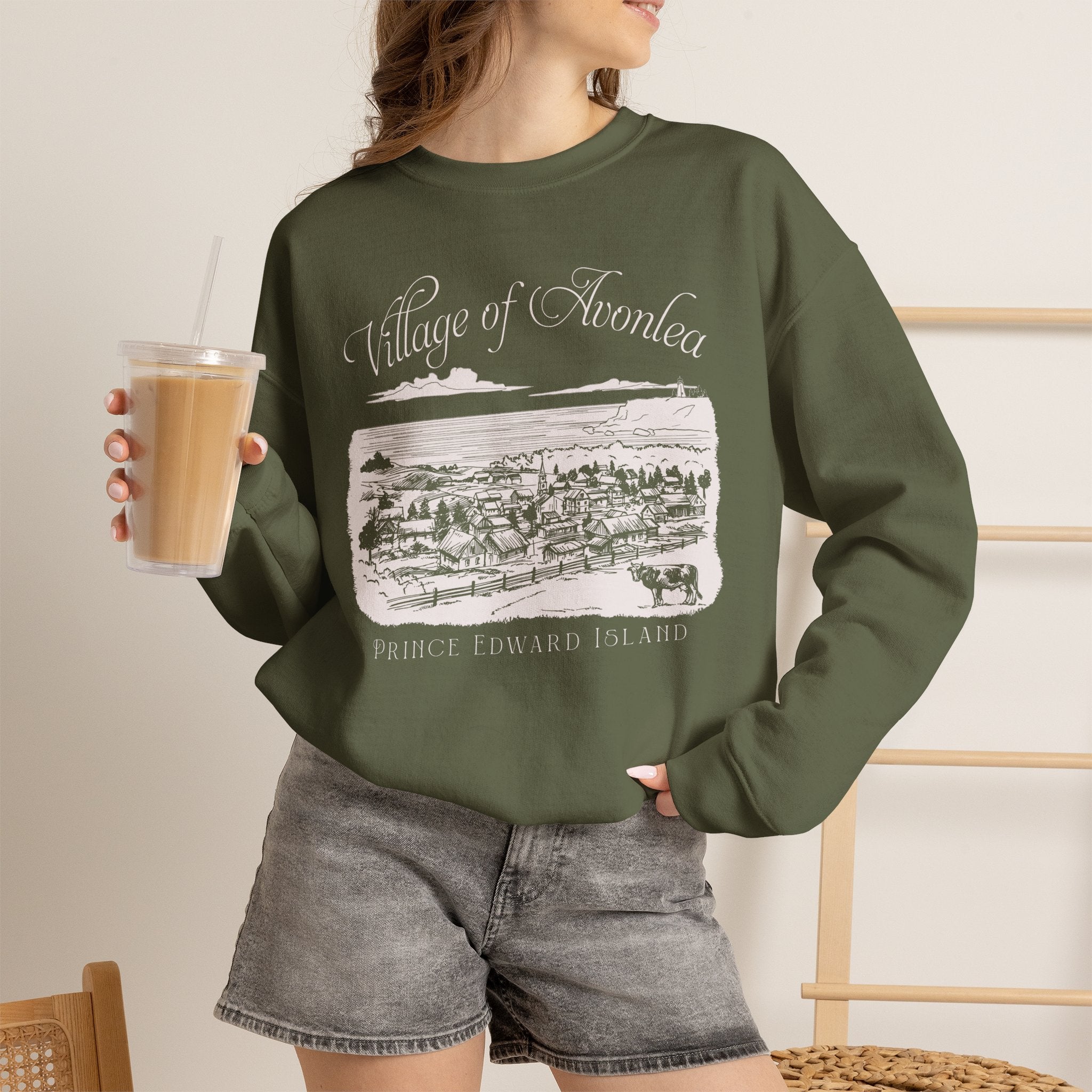 Vintage Village of Avonlea Illustration Sweatshirt