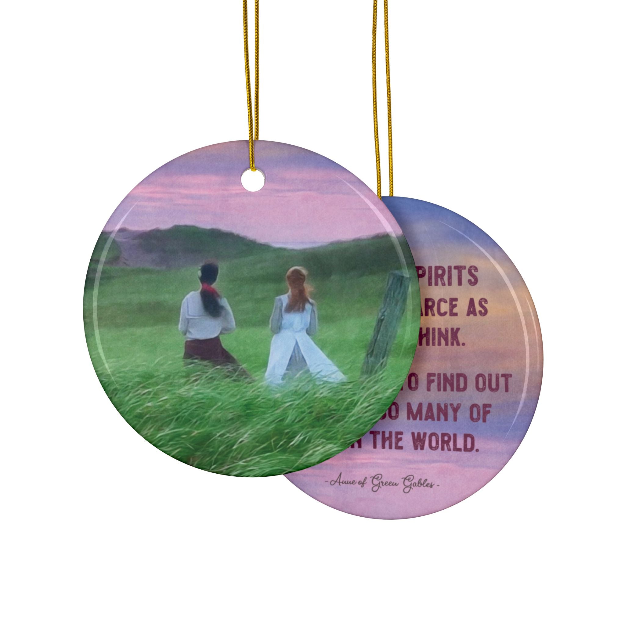 Anne & Diana Kindred Spirits Ceramic Ornament
