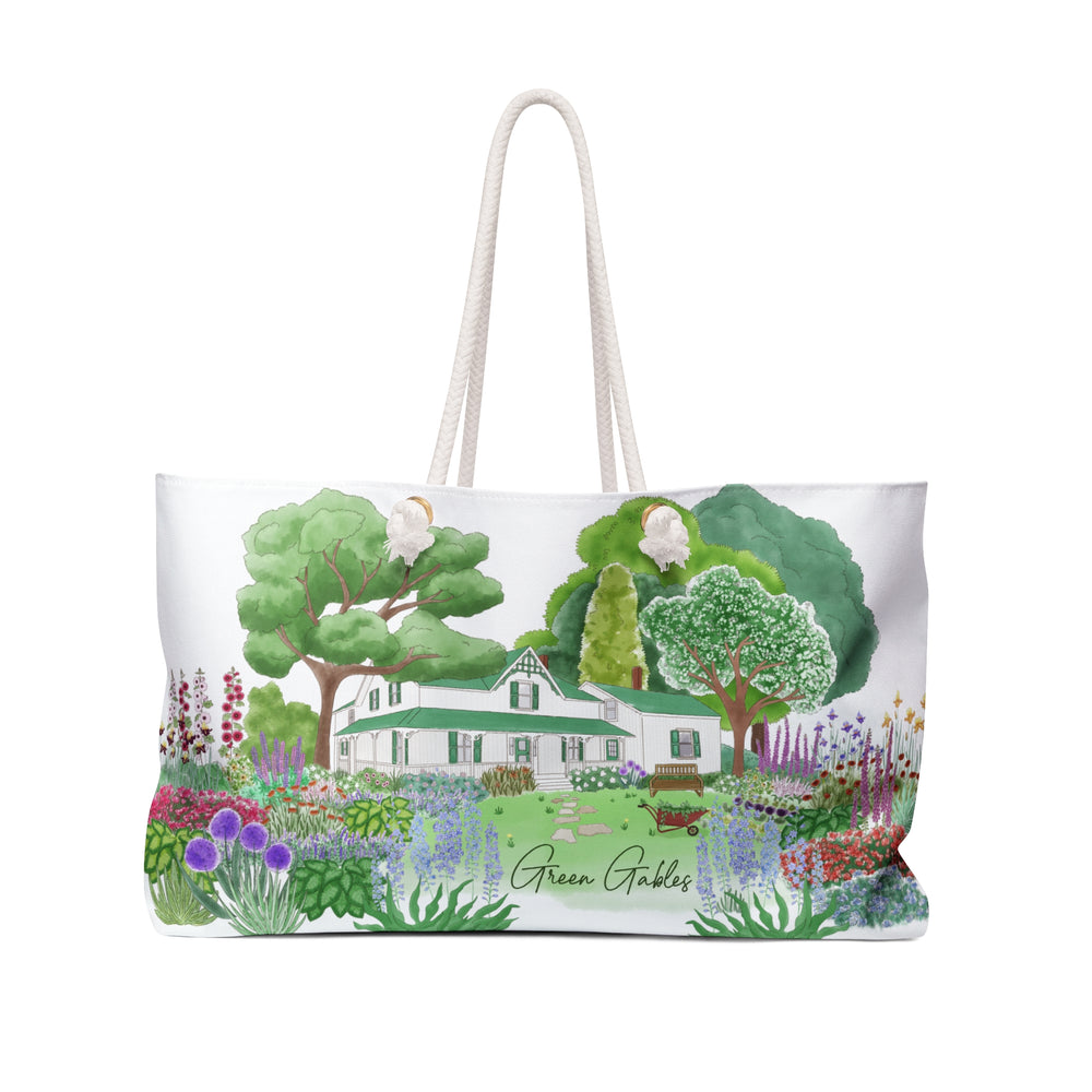 Green Gables Blooming Garden Oversized Tote Bag