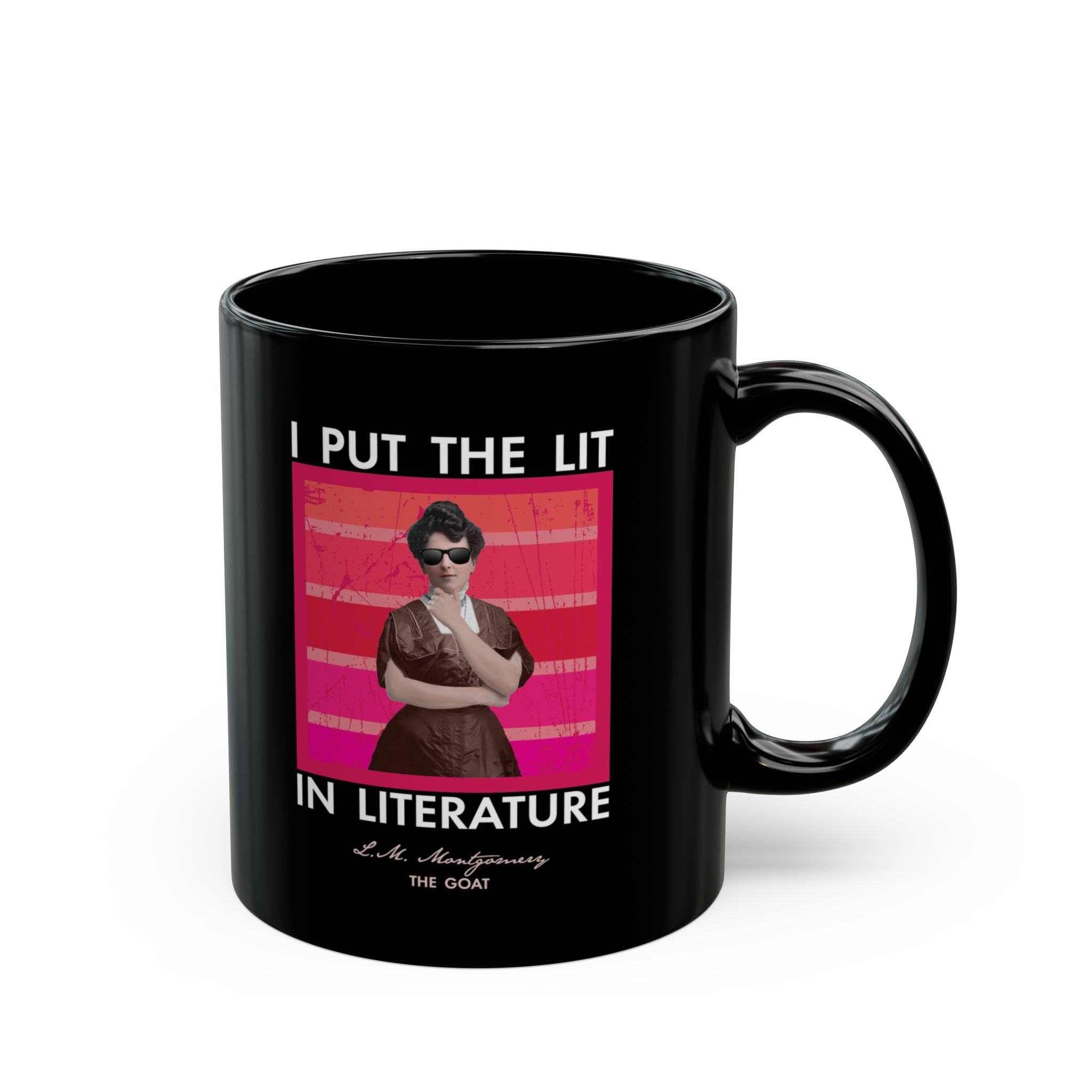 L. M. Montgomery Lit in Literature Black Mug