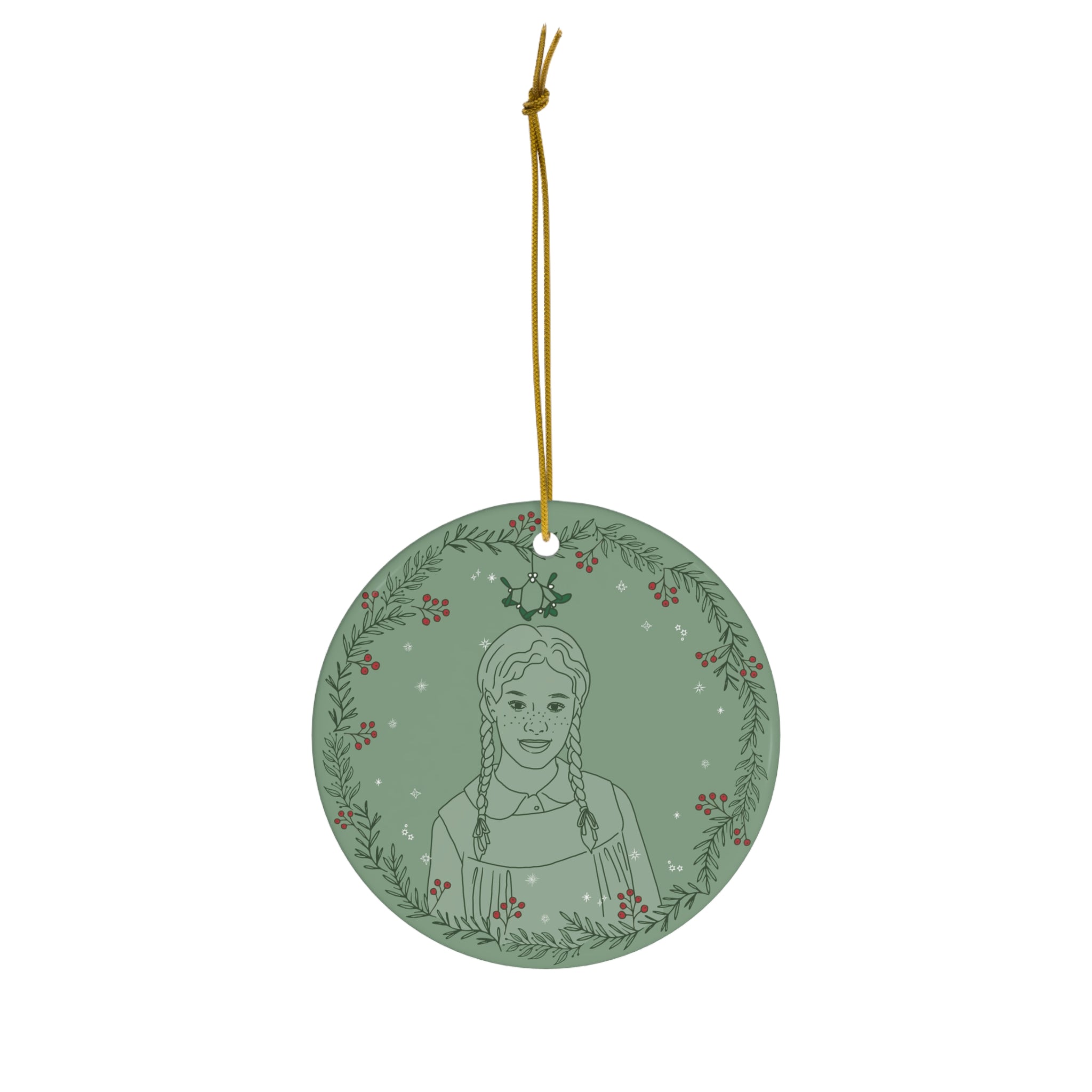 Anne & Gilbert Mistletoe Ceramic Ornament