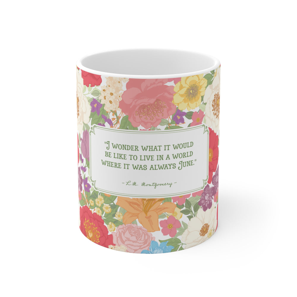 Anne of Green Gables June Quote Floral Mug