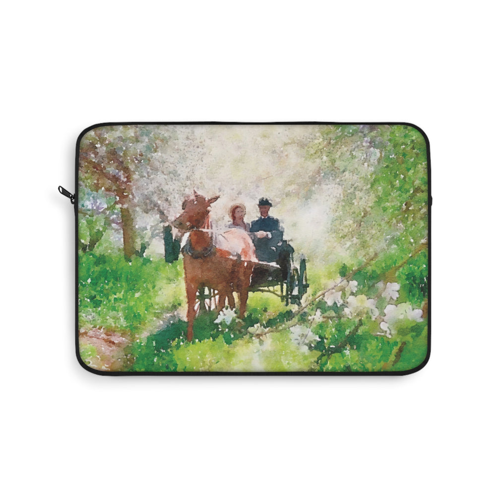 White Way of Delight Watercolor Laptop Sleeve