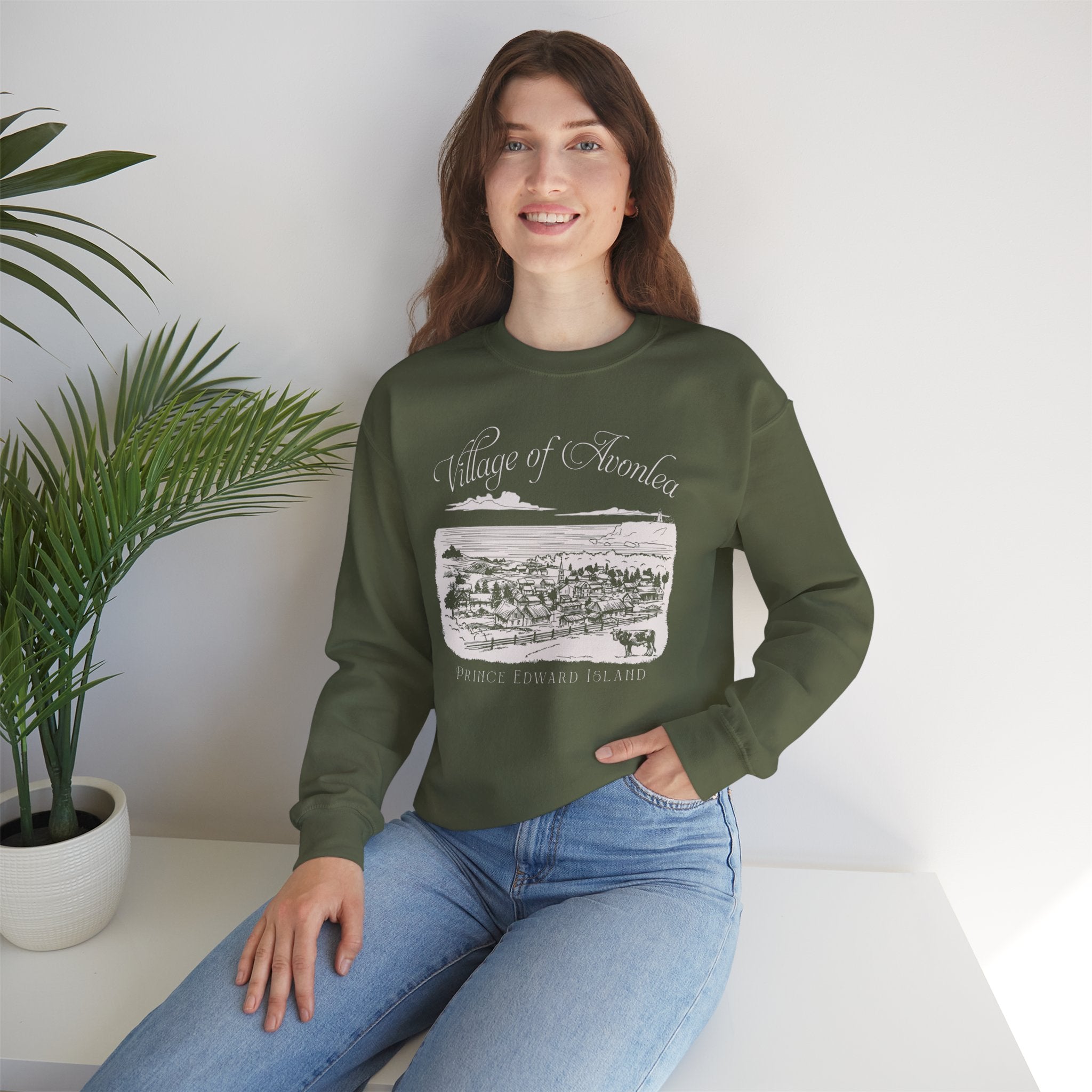 Vintage Village of Avonlea Illustration Sweatshirt