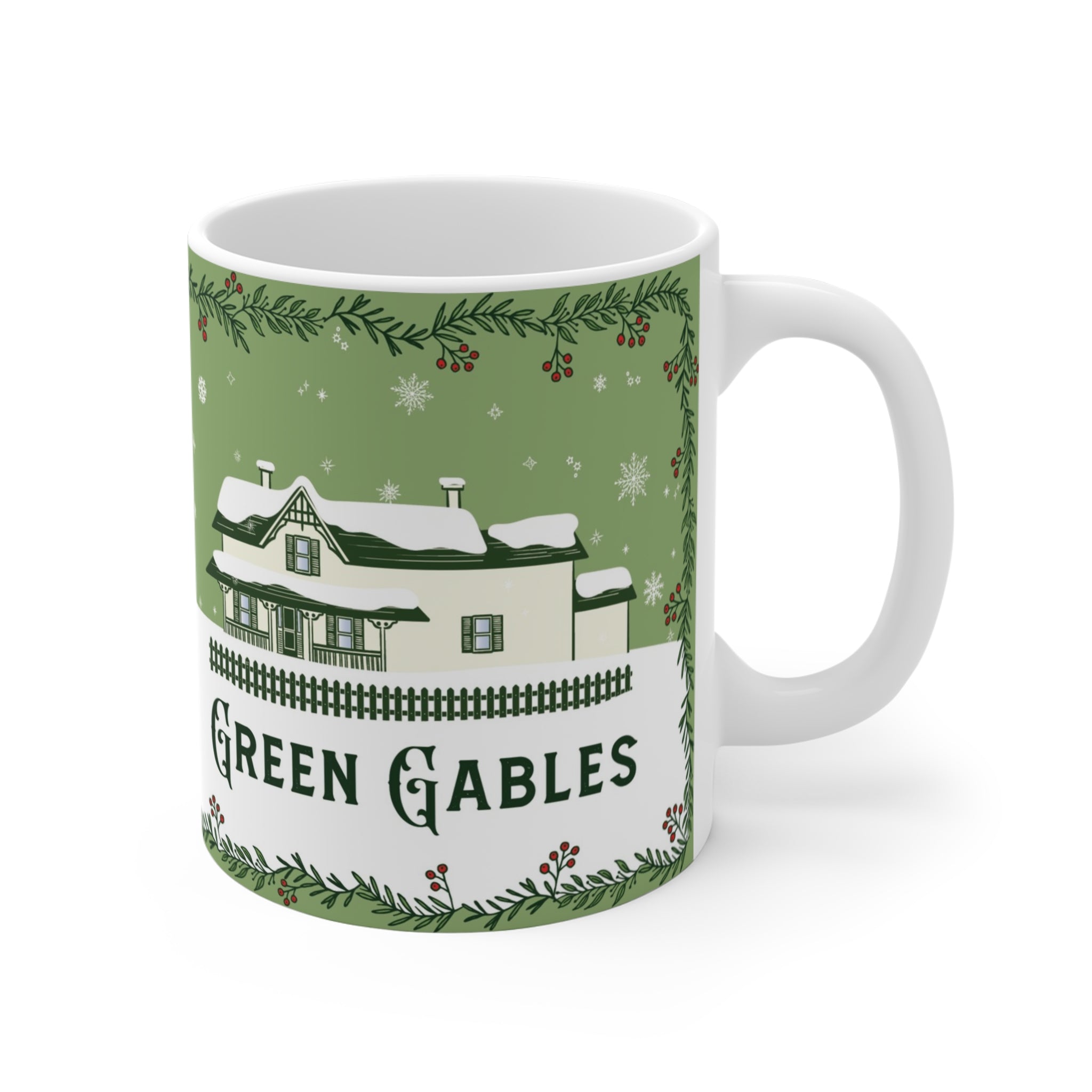 Green Gables White Christmas Mug