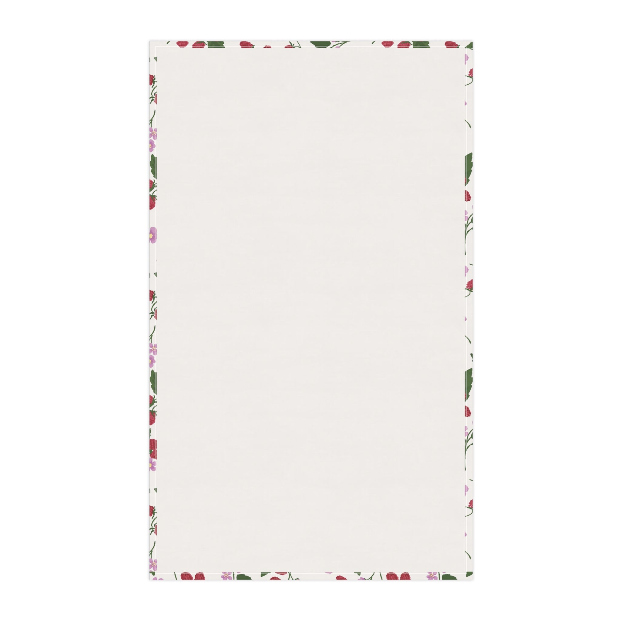 Raspberry Cordial Recipe Tea Towel - White