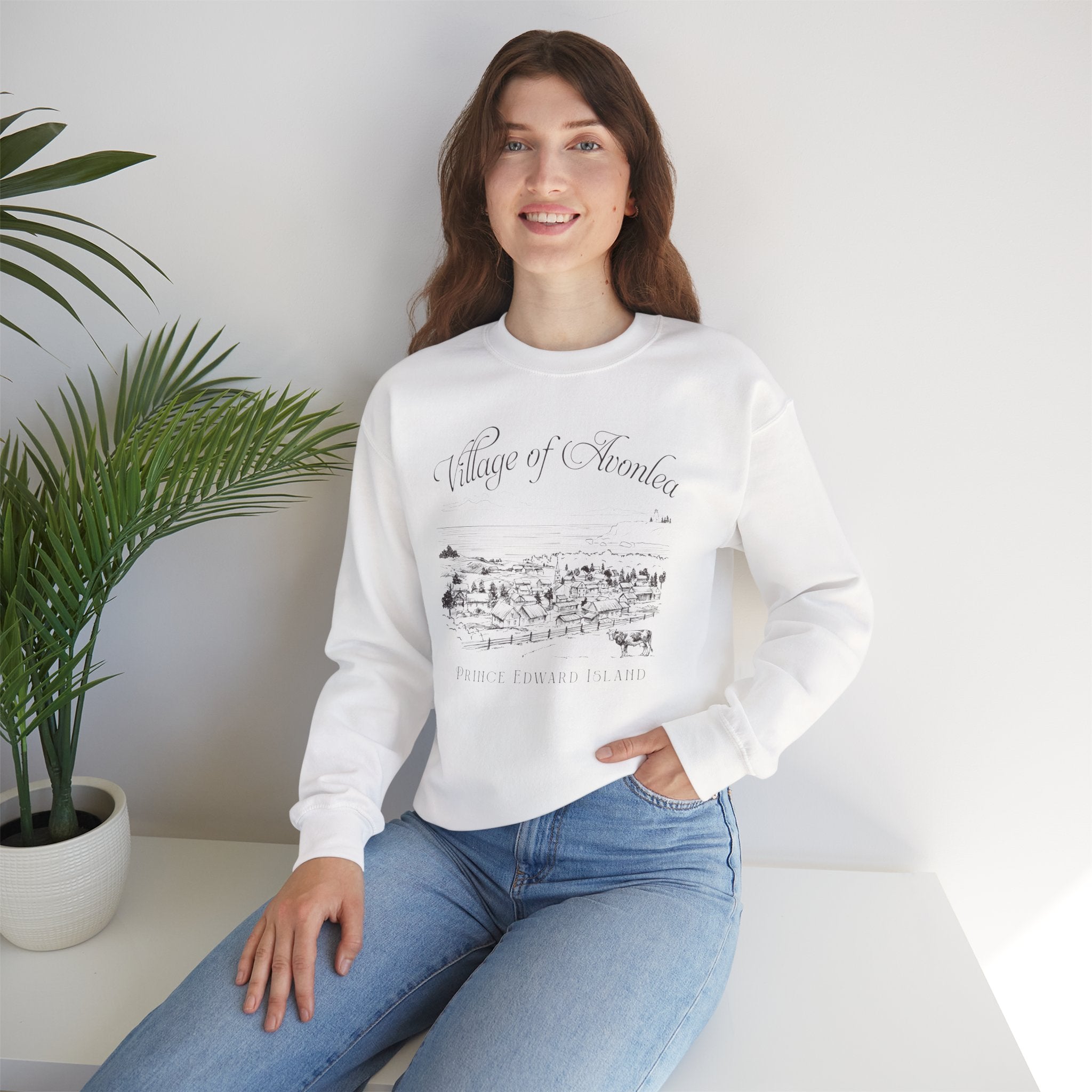 Vintage Village of Avonlea Illustration Sweatshirt