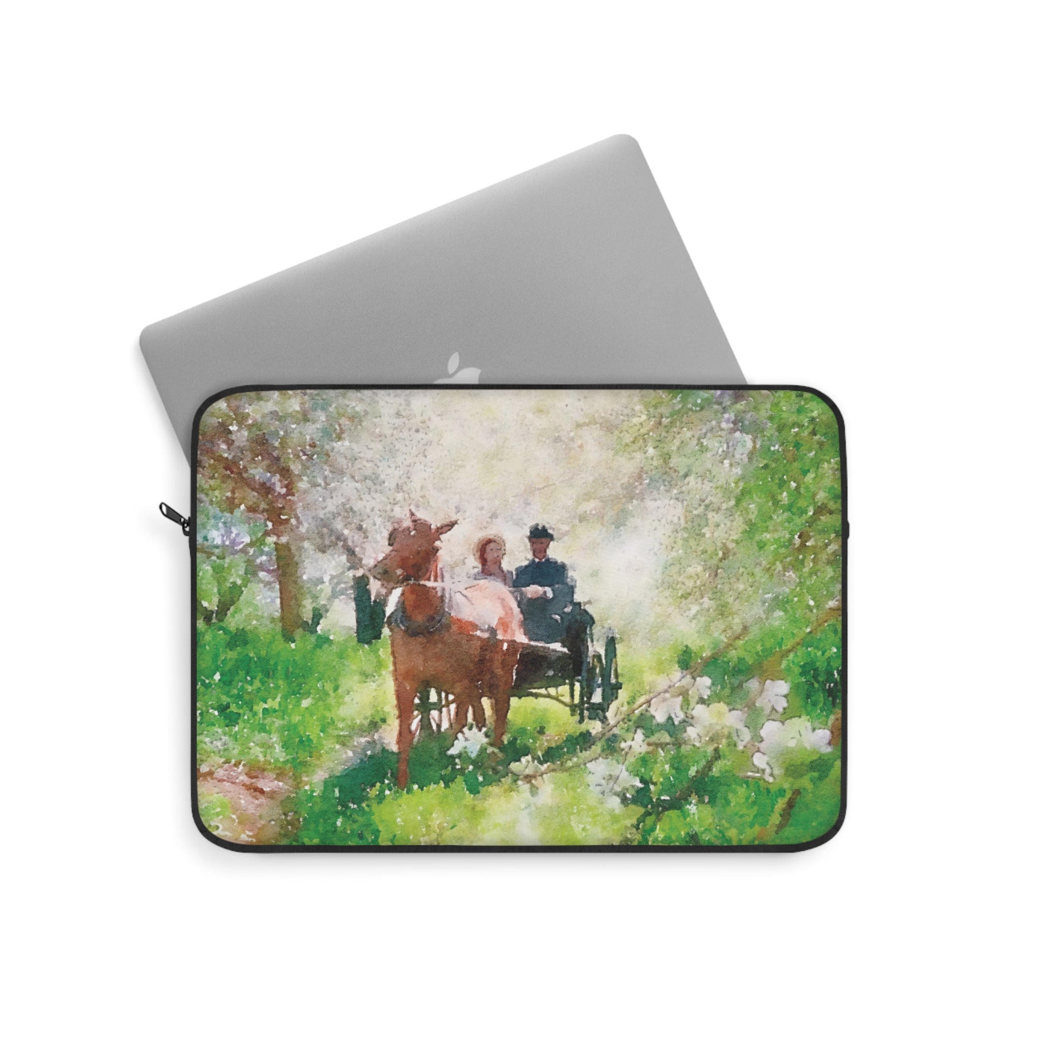 White Way of Delight Watercolor Laptop Sleeve