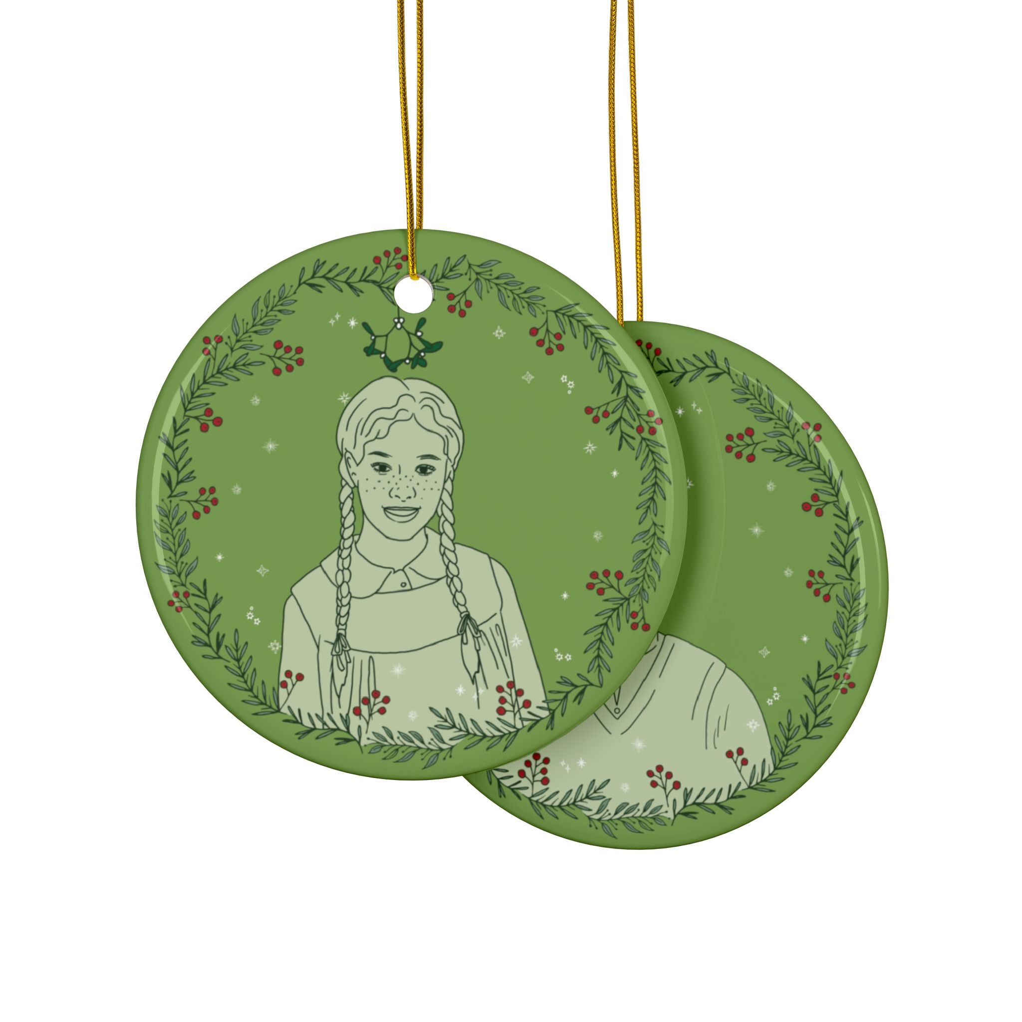 Anne & Gilbert Mistletoe Ceramic Ornament