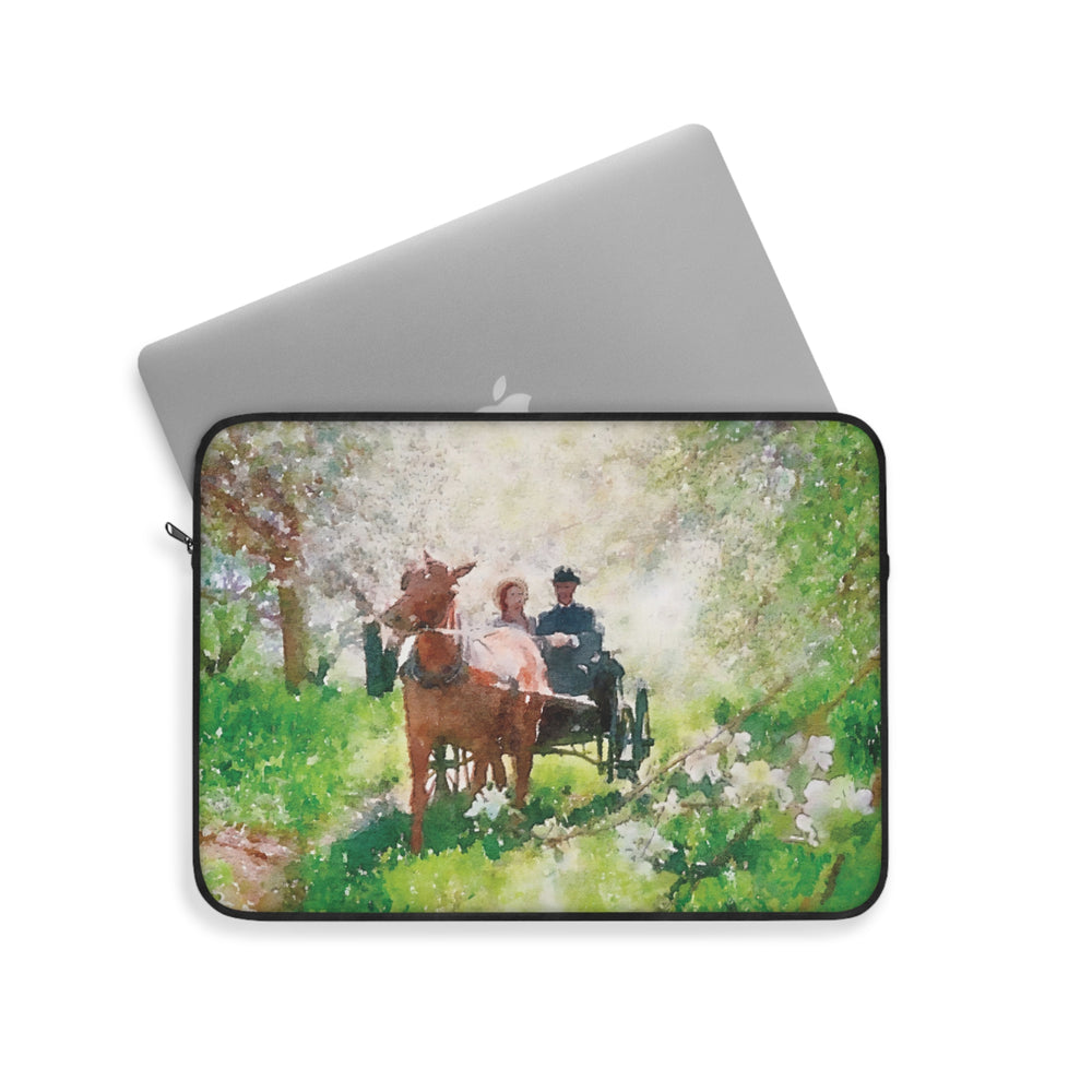 White Way of Delight Watercolor Laptop Sleeve