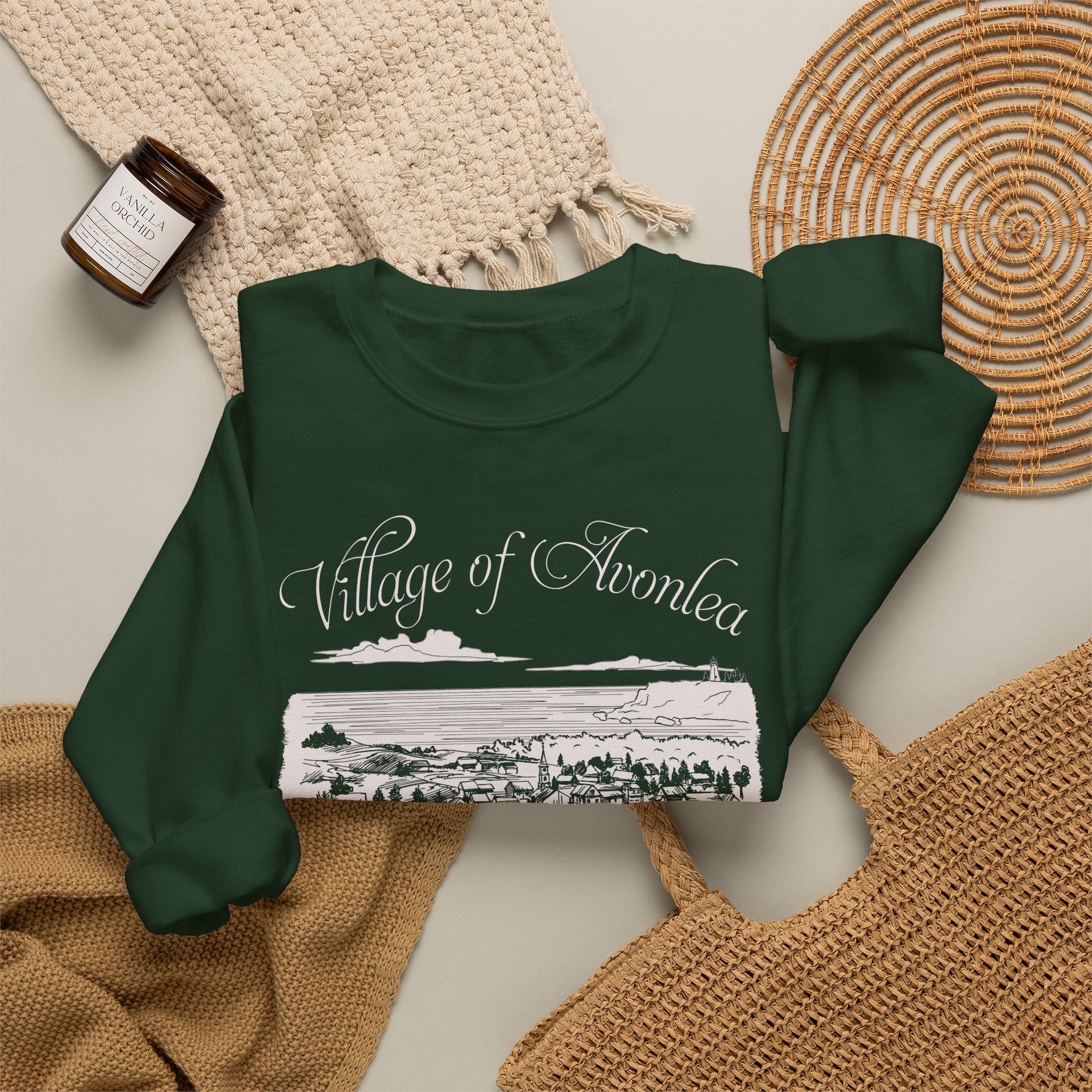 Vintage Village of Avonlea Illustration Sweatshirt