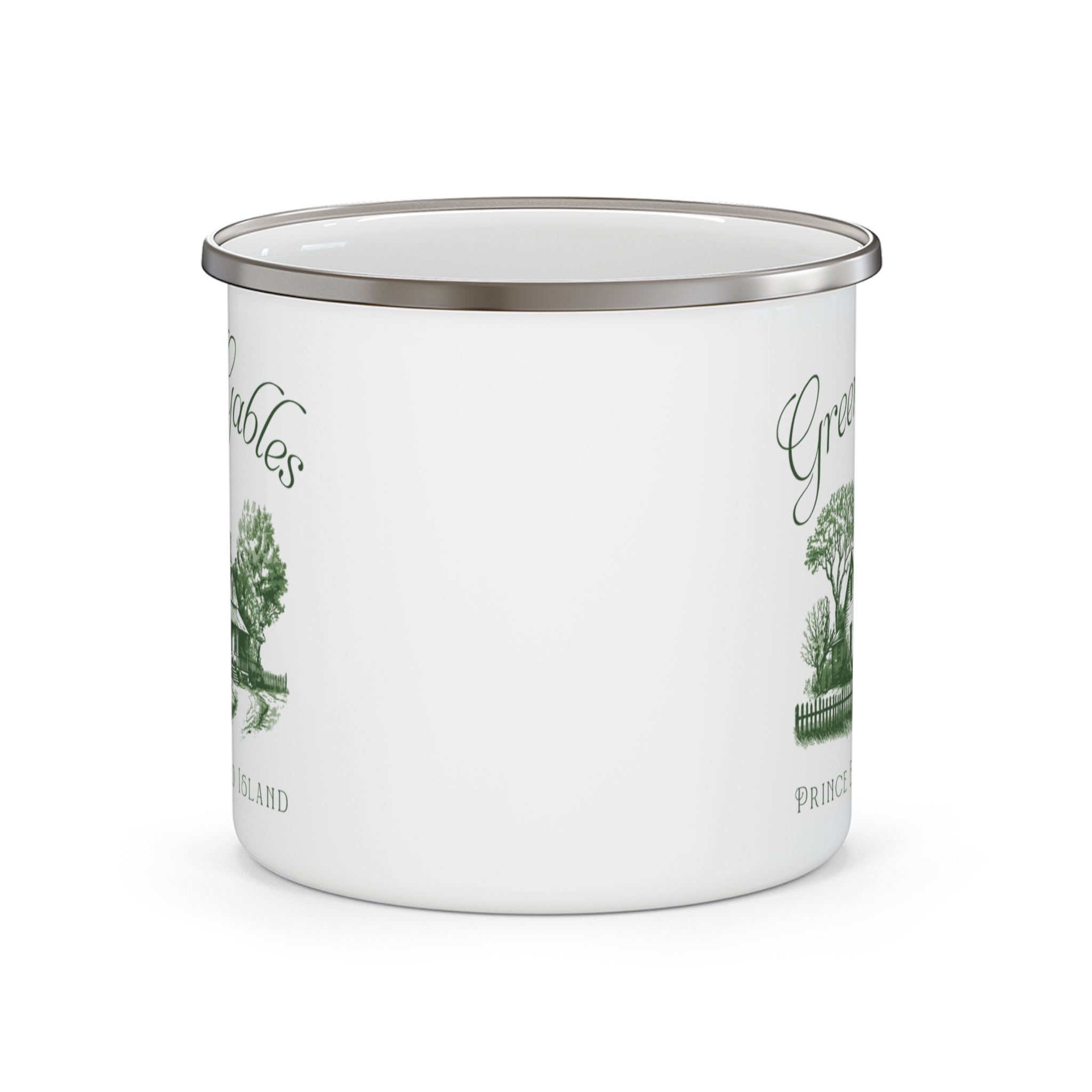 Green Gable Vintage Illustration Enamel Mug