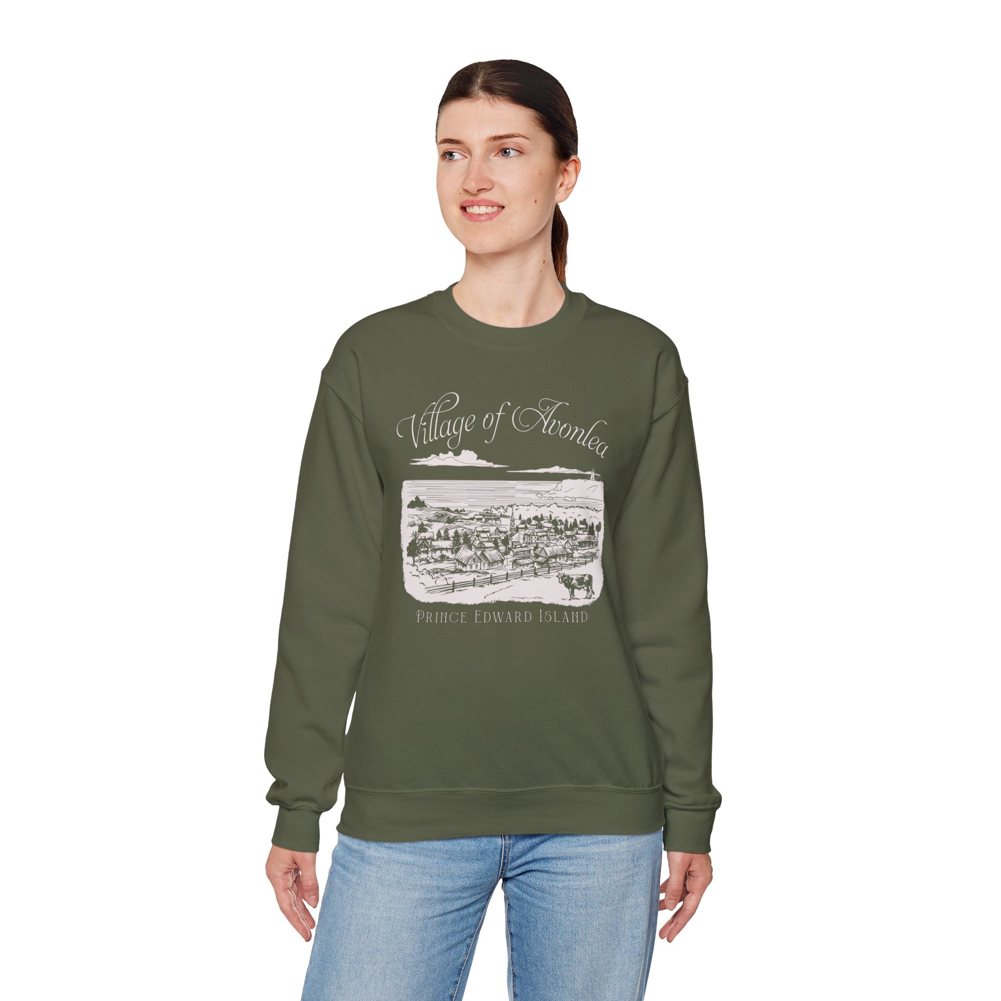 Vintage Village of Avonlea Illustration Sweatshirt