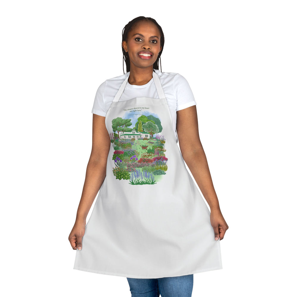 Green Gables Blooming Garden Apron - White