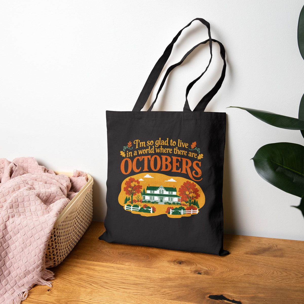 Vintage October Green Gables Tote Bag