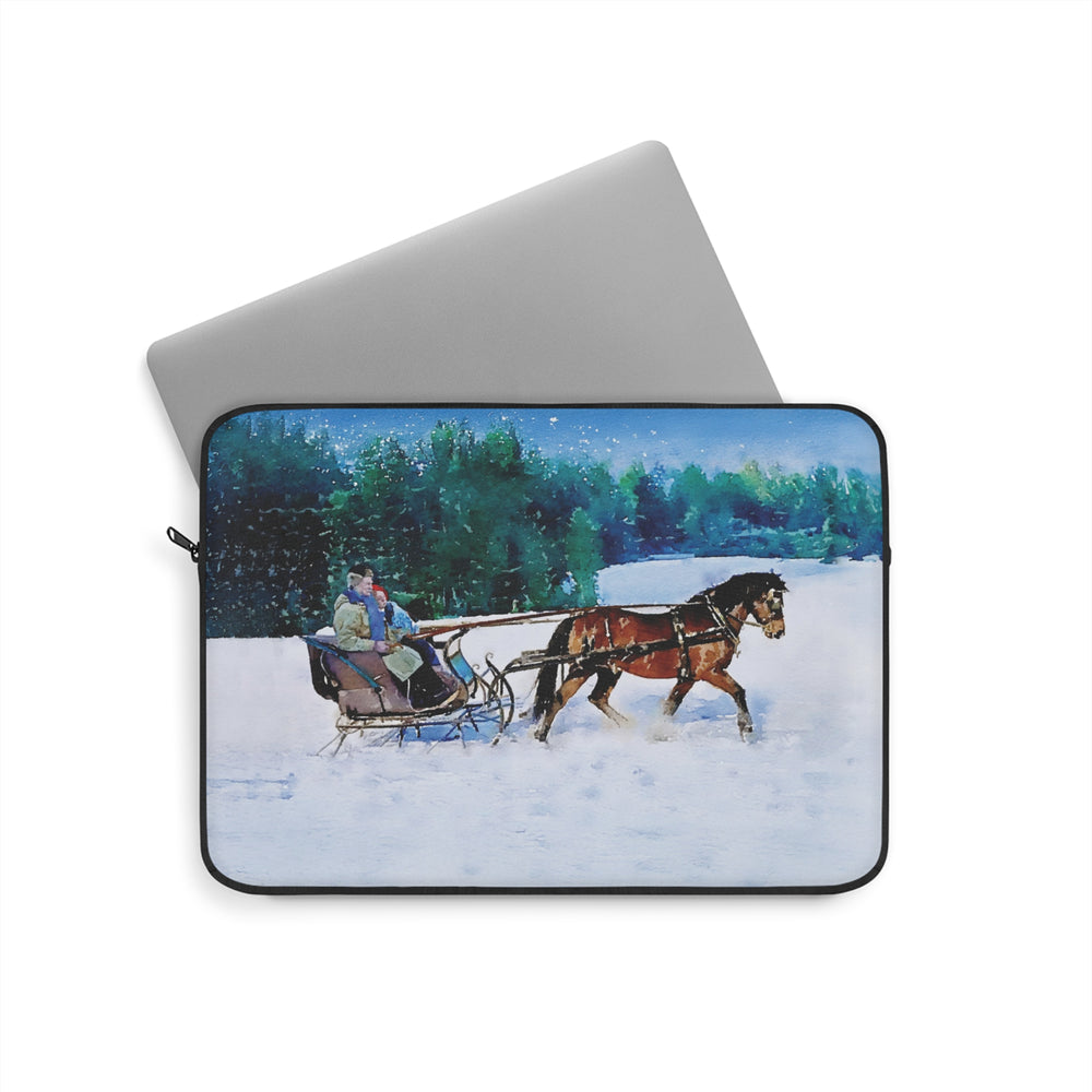 Morning Sleigh Ride Laptop Sleeve