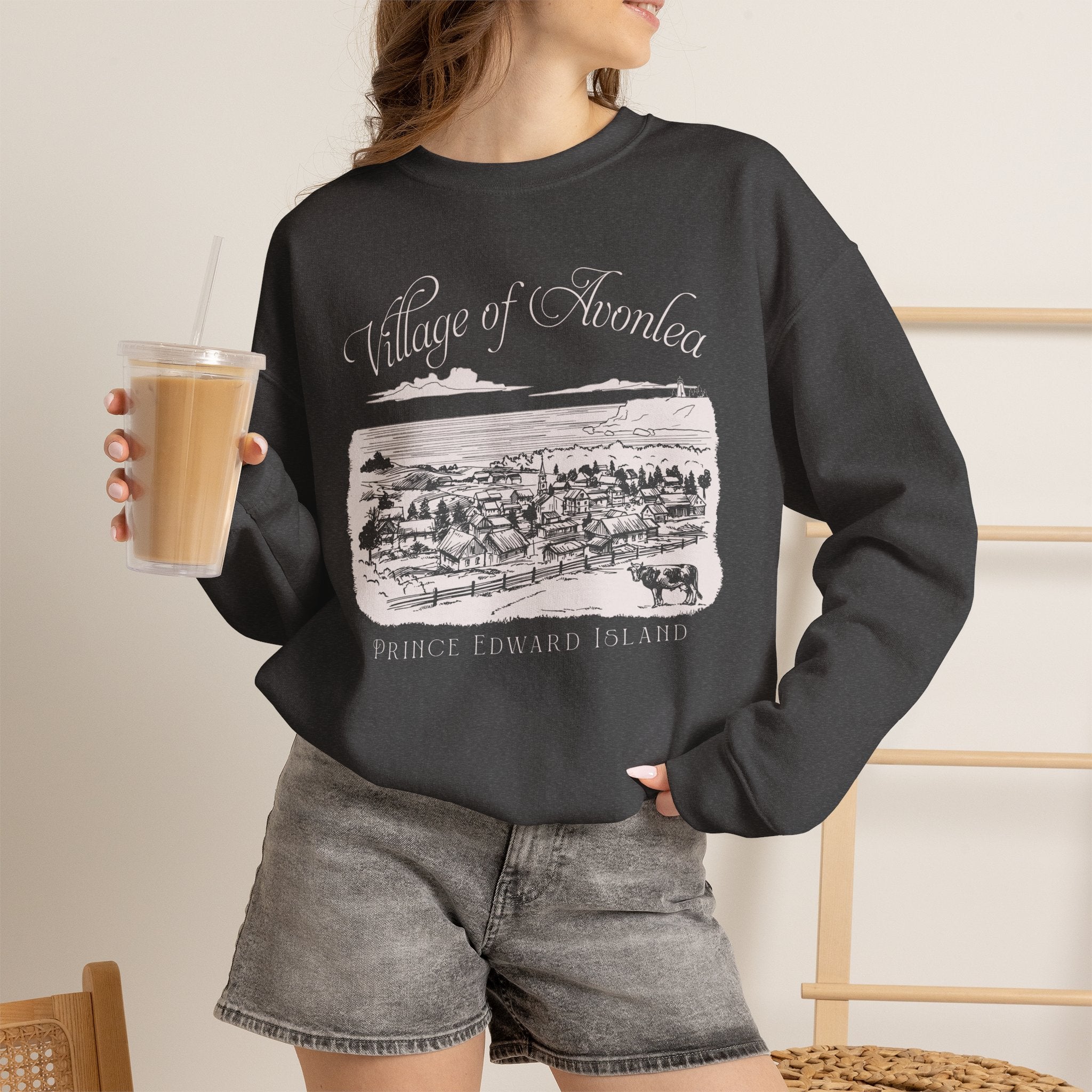 Vintage Village of Avonlea Illustration Sweatshirt