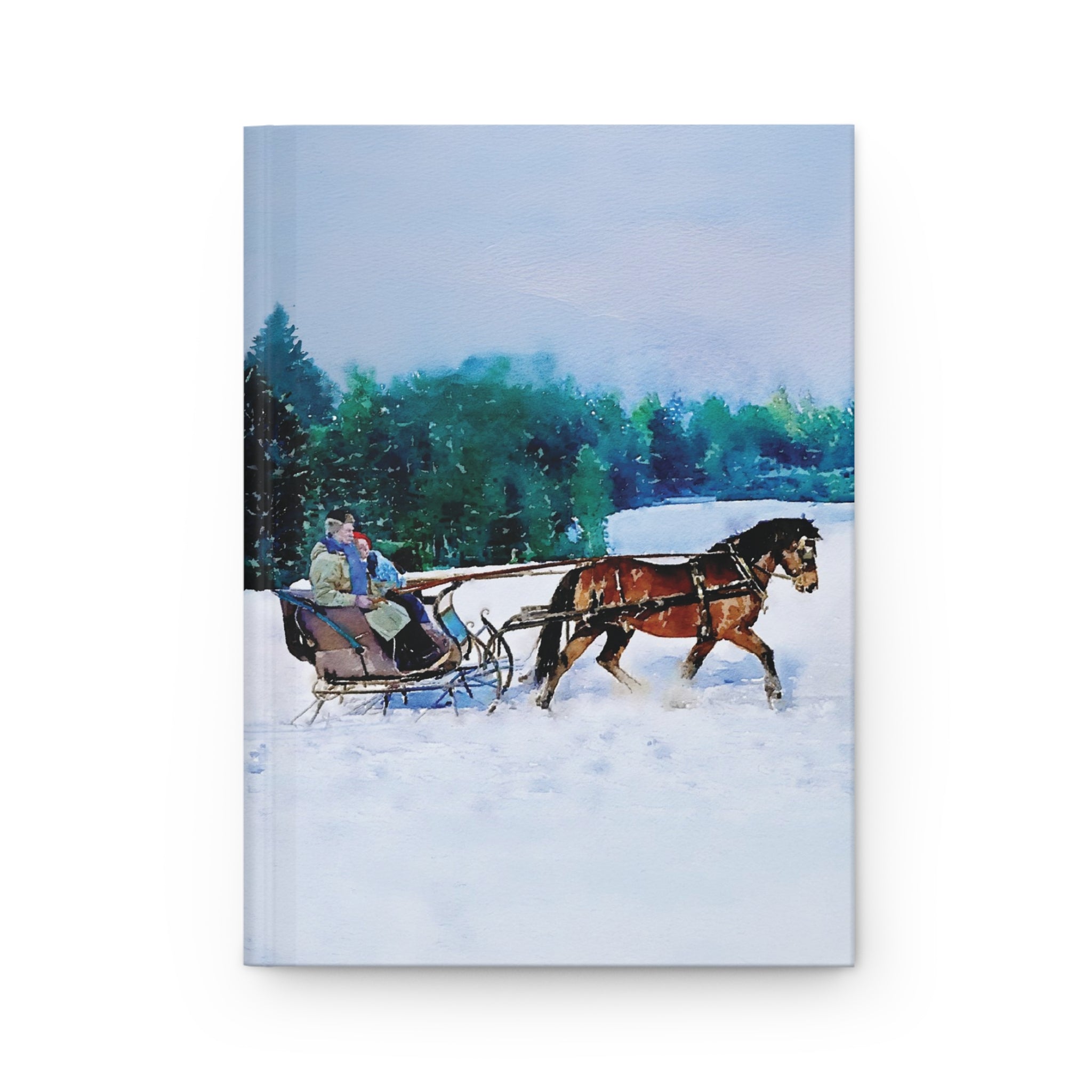 Morning Sleigh Ride Hardcover Journal