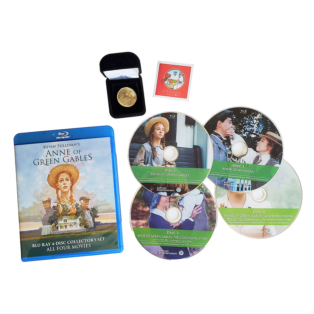 L.M. Montgomery Collector Coin with Anne of Green Gables 4 Part Blu-ray 4K Restoration Set