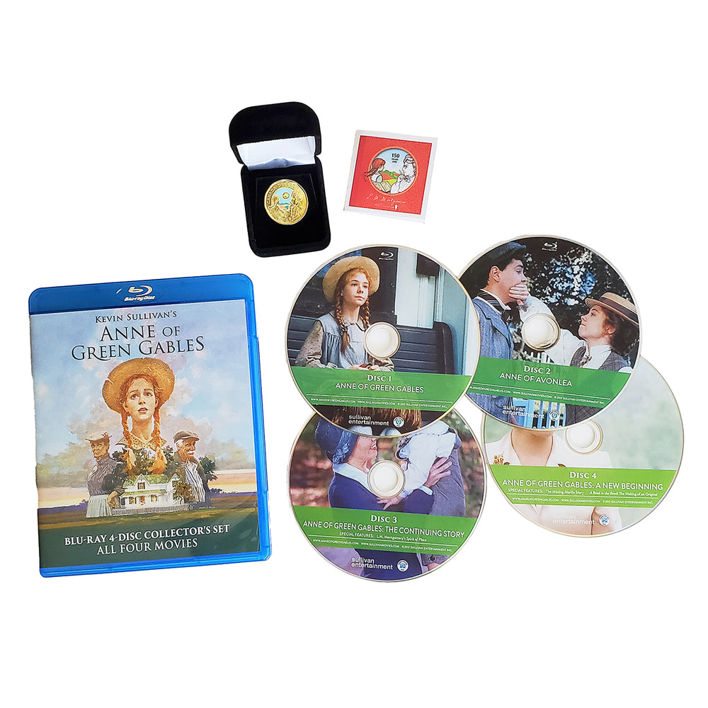 L.M. Montgomery Collector Coin (colorized) with Anne of Green Gables 4 Part Blu-ray 4K Restoration Set