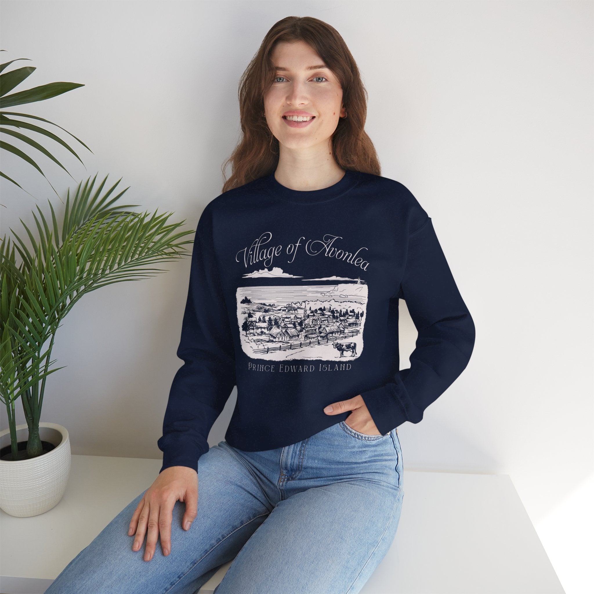 Vintage Village of Avonlea Illustration Sweatshirt