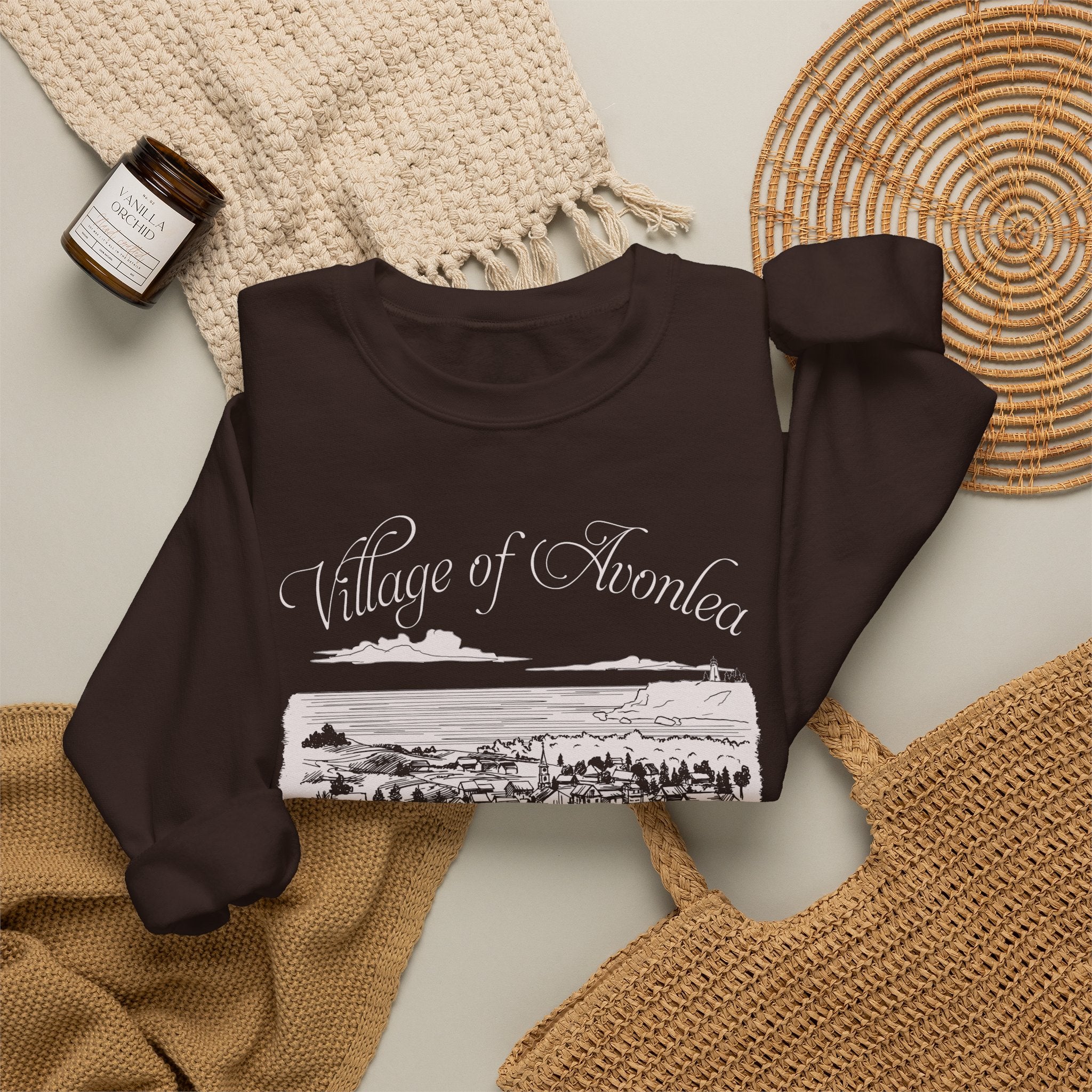 Vintage Village of Avonlea Illustration Sweatshirt