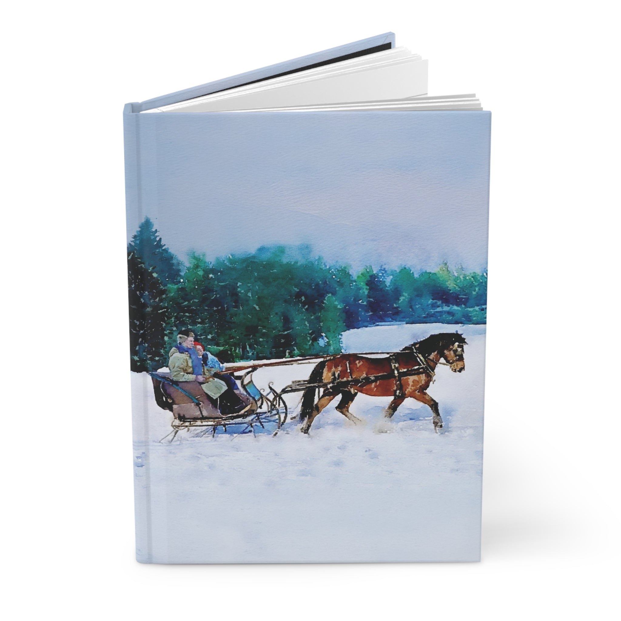 Morning Sleigh Ride Hardcover Journal