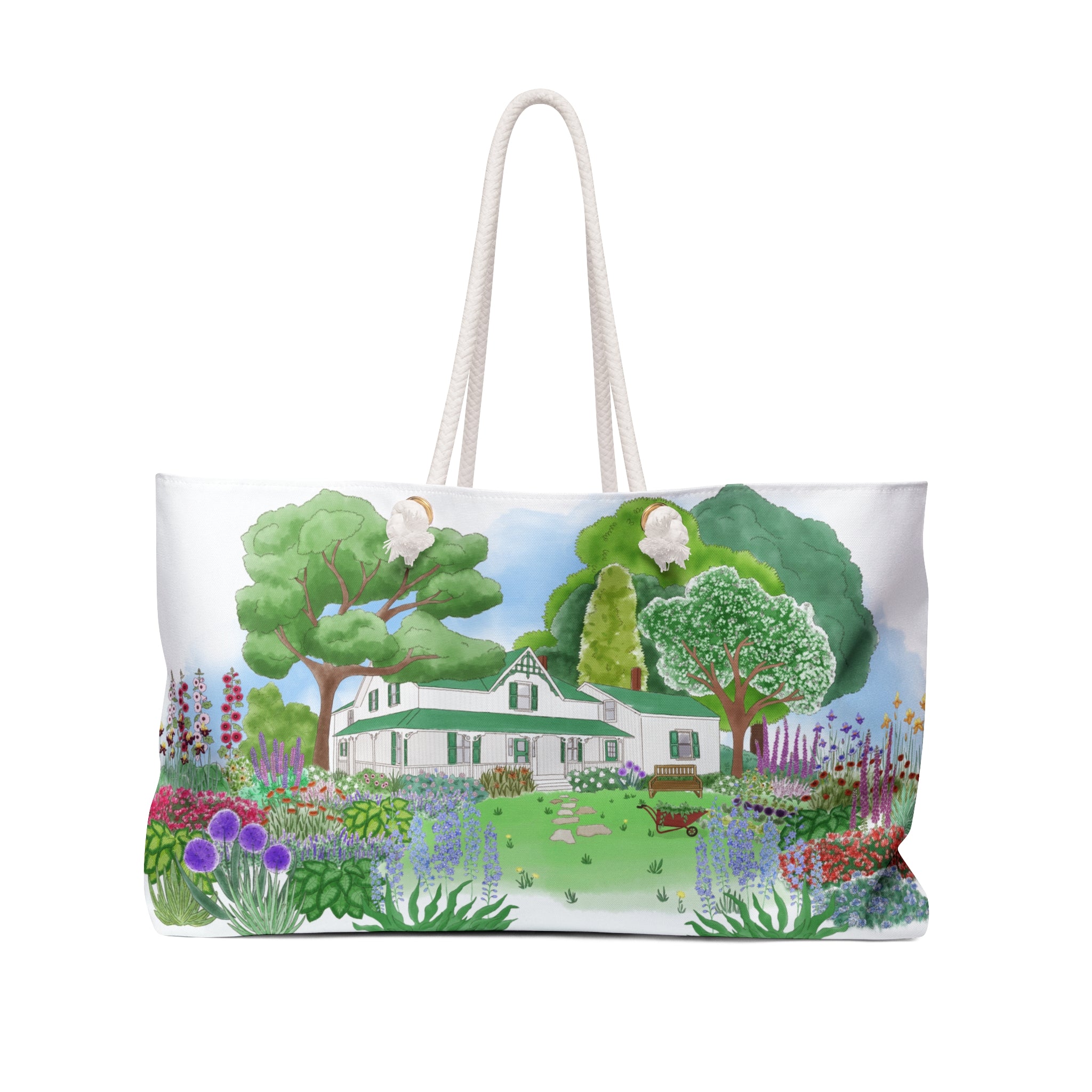 Green Gables Garden Oversized Tote Bag